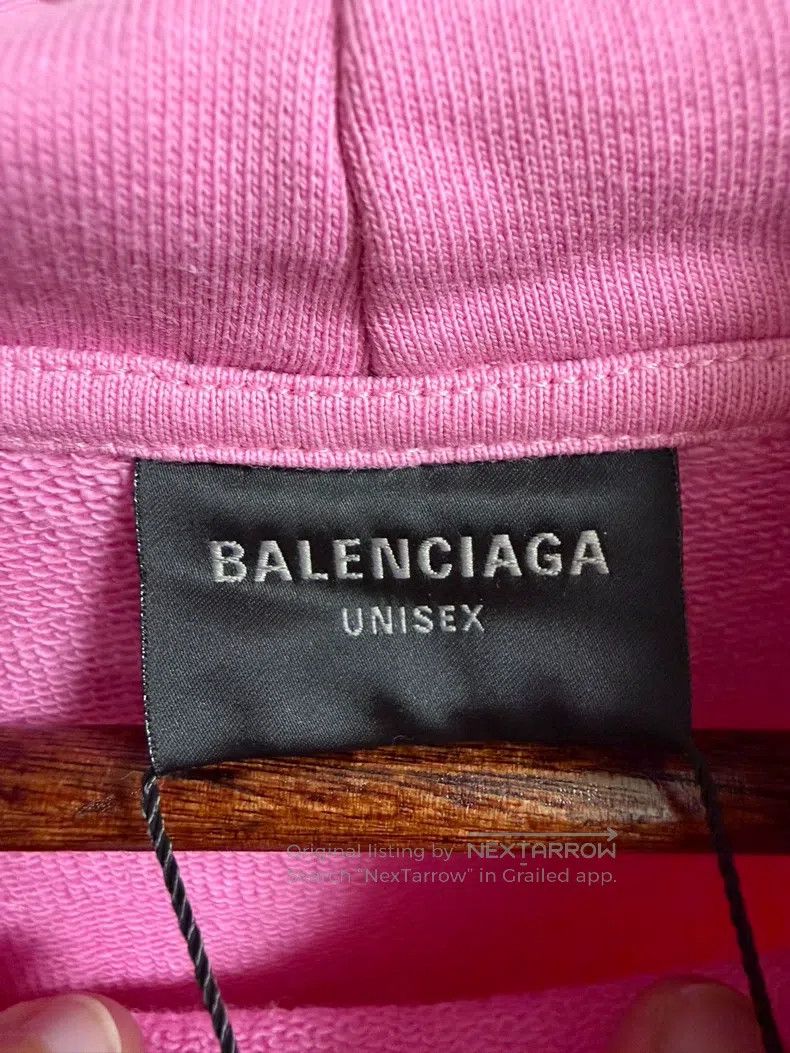 Balenciaga Balenciaga Pink Peaceful Print Hooded Sweatshirt Size US XXS / EU 40 - 3 Thumbnail
