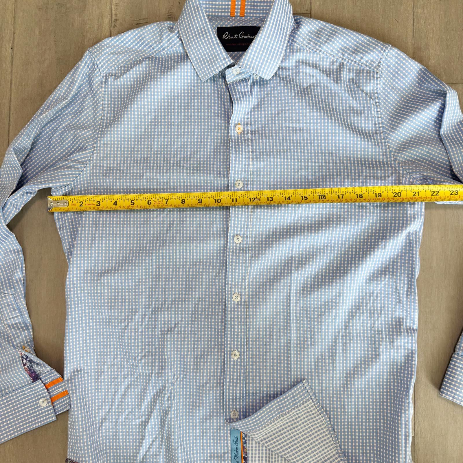 Robert Graham Robert Graham Men's Blue Checkered Dress Shirt Size L Size US L / EU 52-54 / 3 - 4 Thumbnail