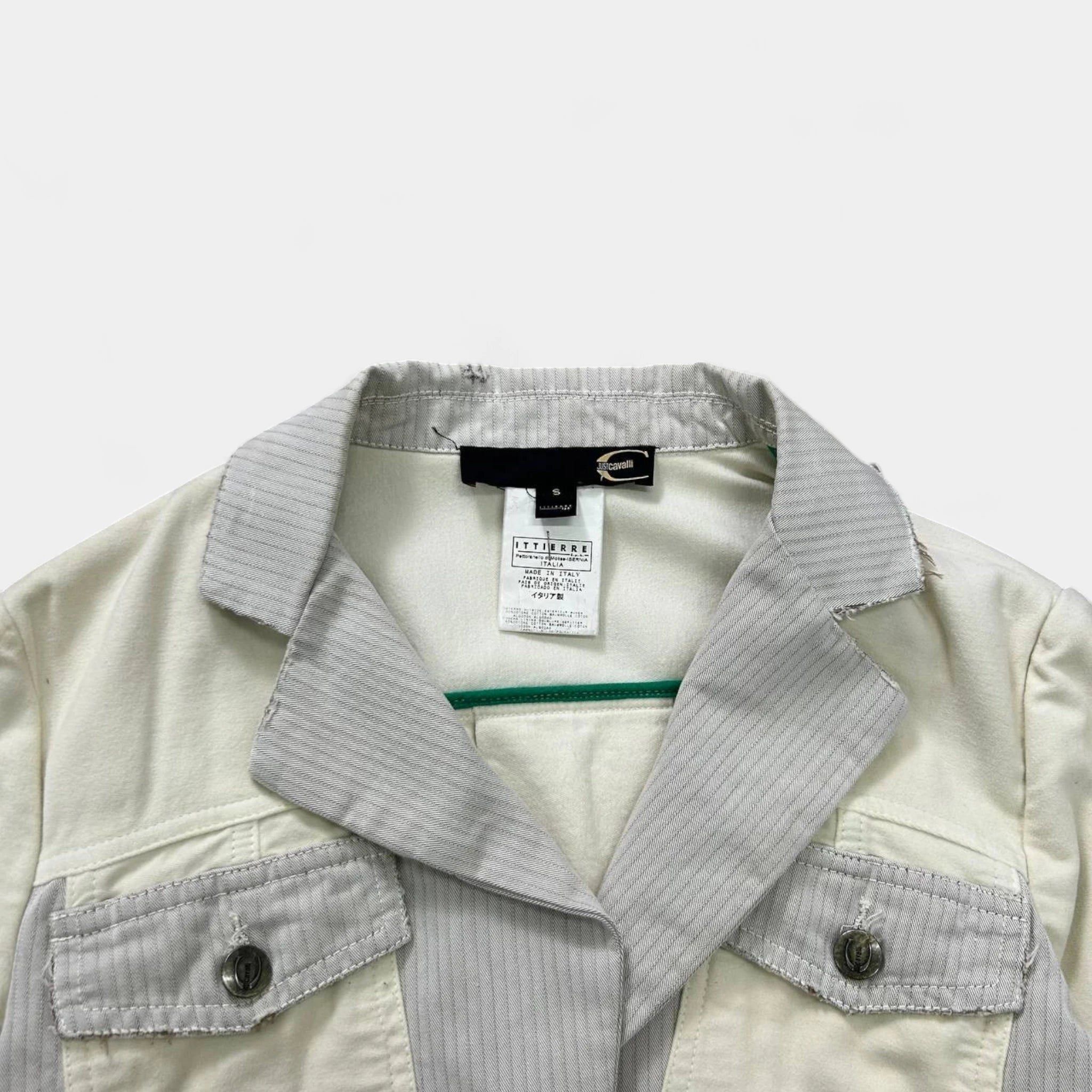 Just Cavalli Just Cavalli Women's Beige and Black Cargo Style Jacket Size S / US 4 / IT 40 - 3 Thumbnail