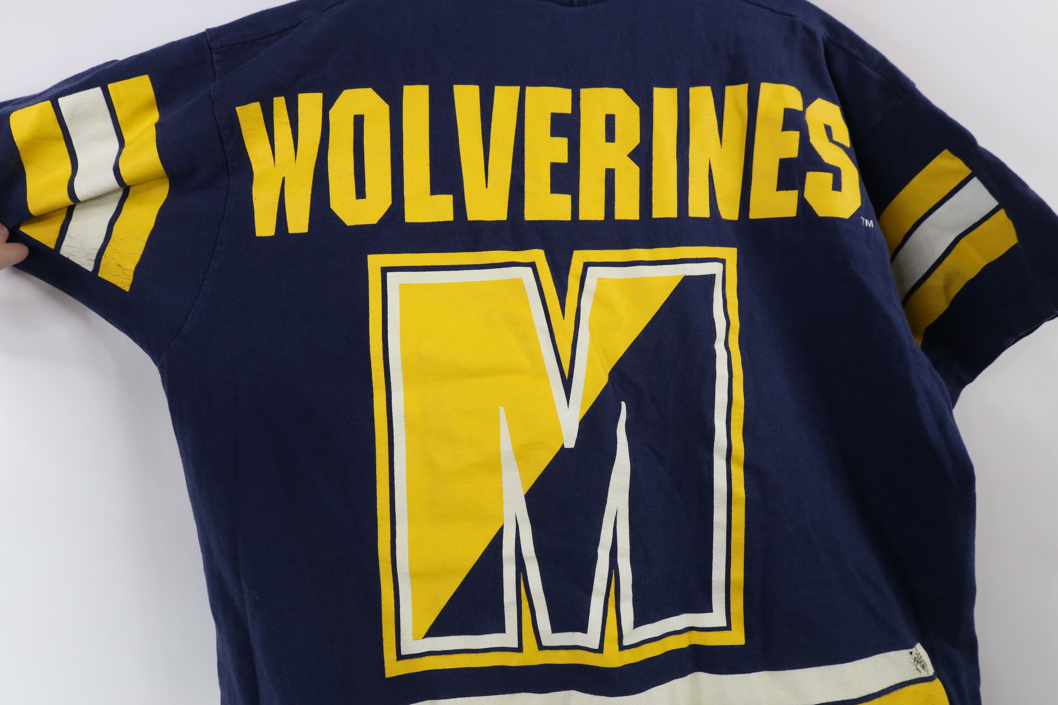 Vintage Vintage 90s Over Print University of Michigan T-Shirt USA Size US L / EU 52-54 / 3 - 12 Thumbnail