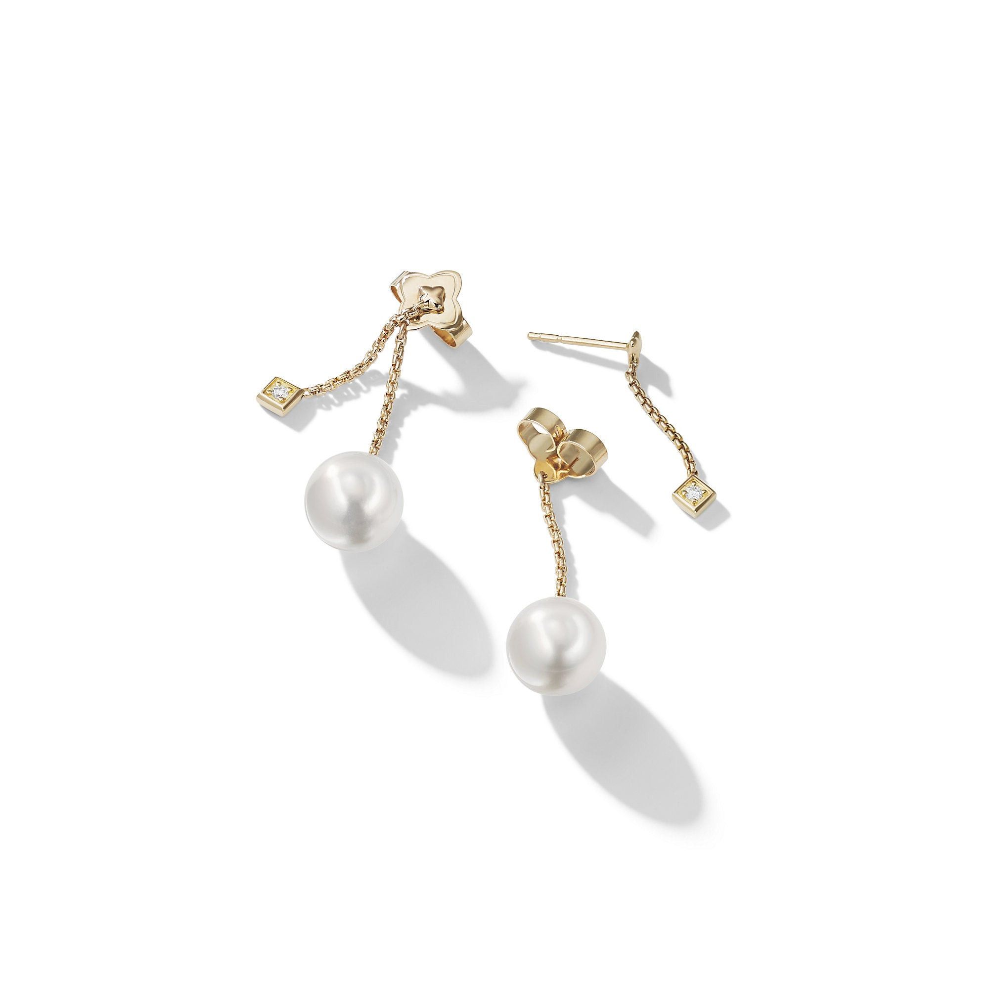 David Yurman o1w1db10325 Earrings in 18K Gold with Pearls and Diamonds Size ONE SIZE - 2 Thumbnail