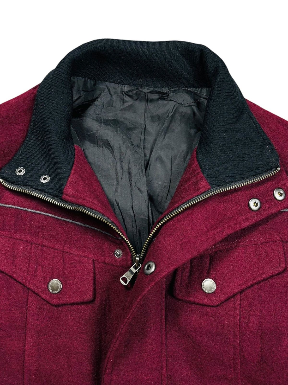 2000s Semantic Design - Vkei Style Red Wine Rider Jacket