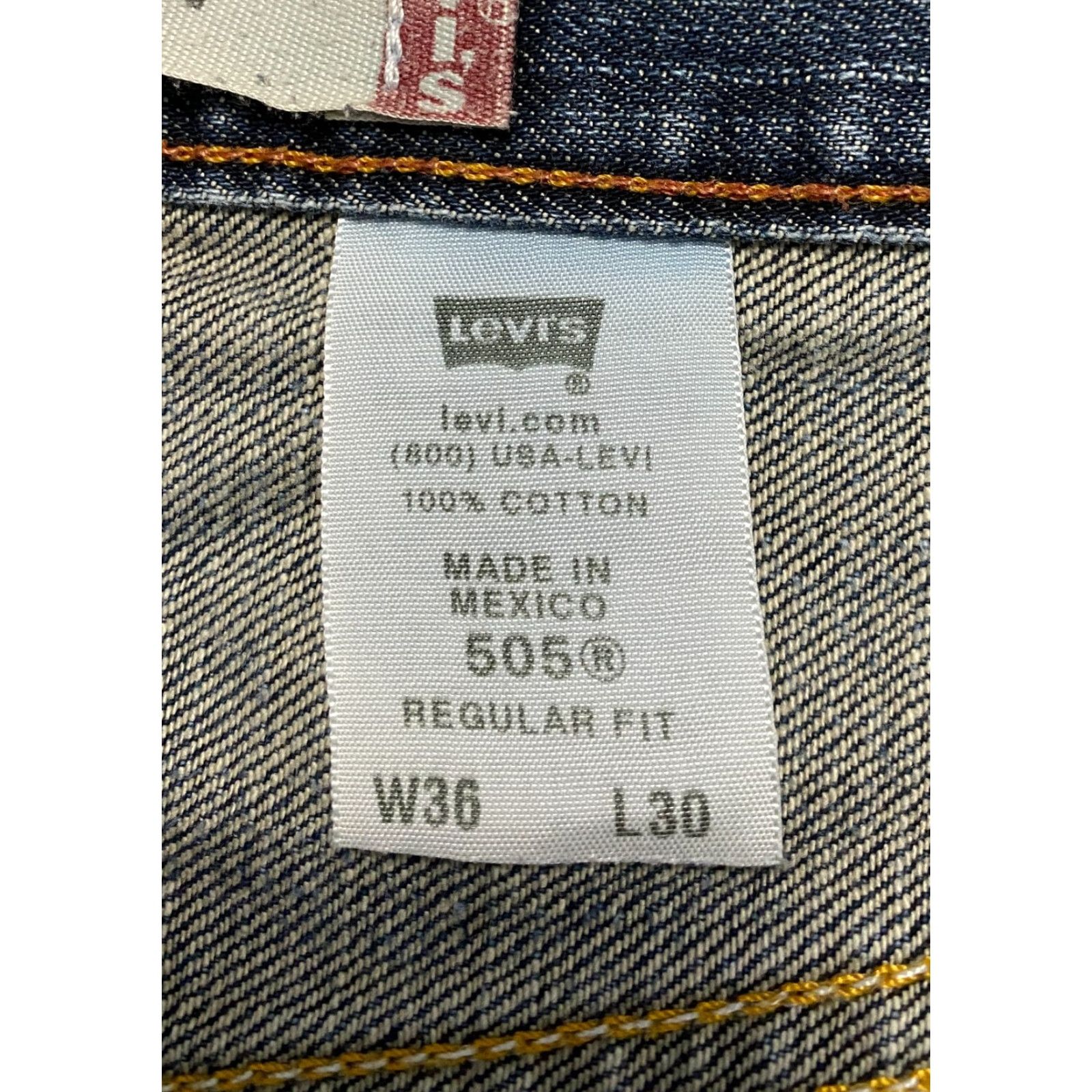 Levi's Levi's 505 Regular Jeans 36×30 Blue Distressed Ripped Whiskers Denim Mens Grunge Size US 36 / EU 52 - 5 Thumbnail