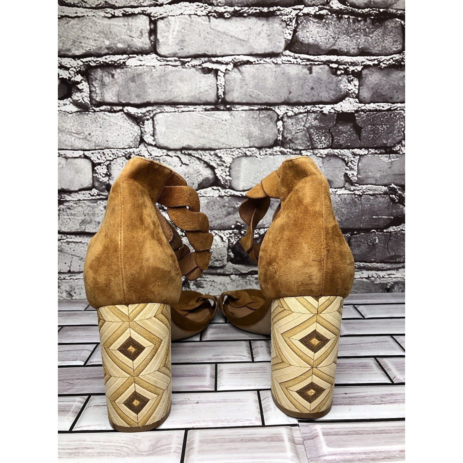 Jeffrey Campbell Jeffrey Campbell Lindsay Brown Suede Leather AnkleStrap Heel Size US 11 / IT 41 - 20 Thumbnail