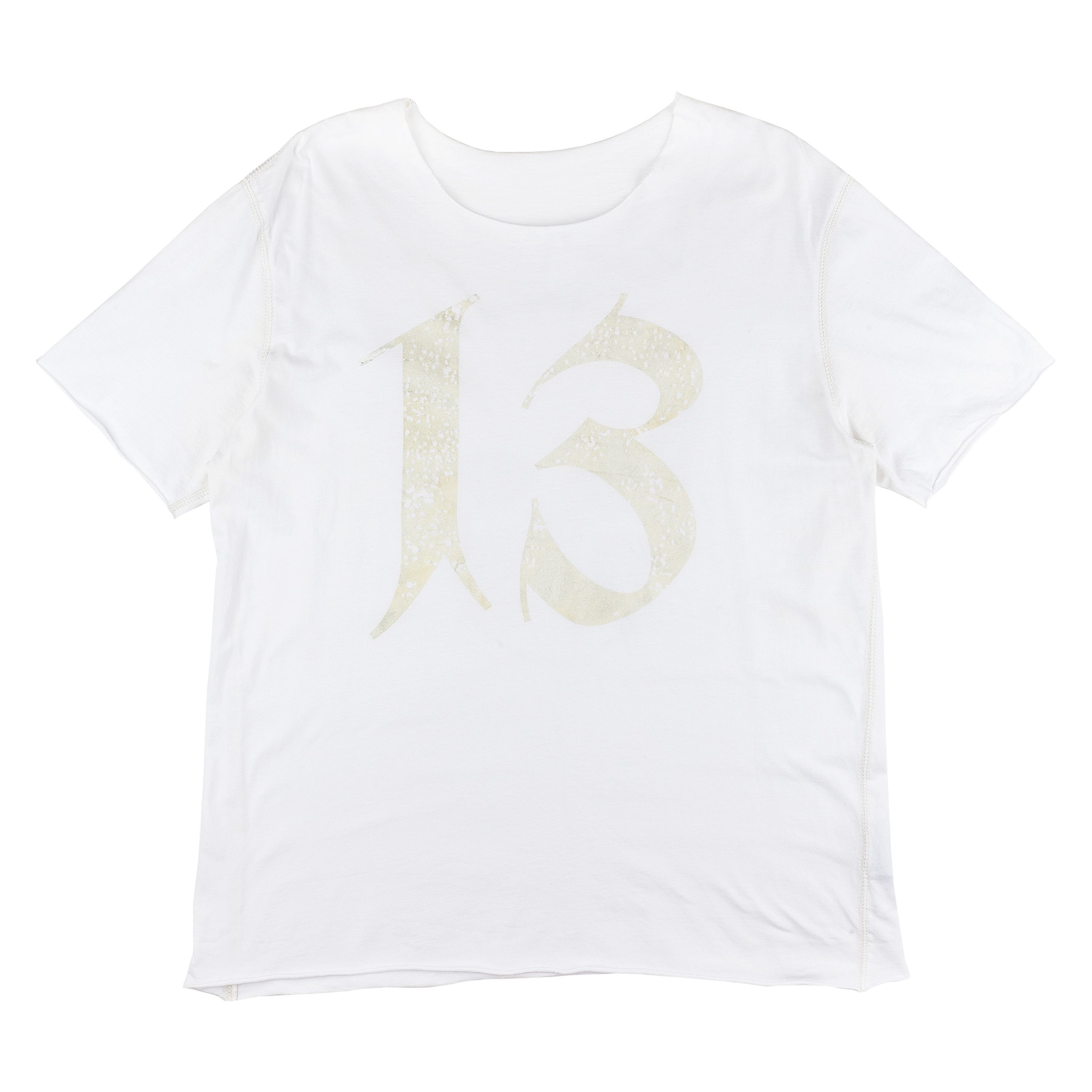 Lucien Pellat-Finet Lucien Pellat-Finet Vintage White Distressed T-Shirt (L) Size US L / EU 52-54 / 3 - 1 Thumbnail