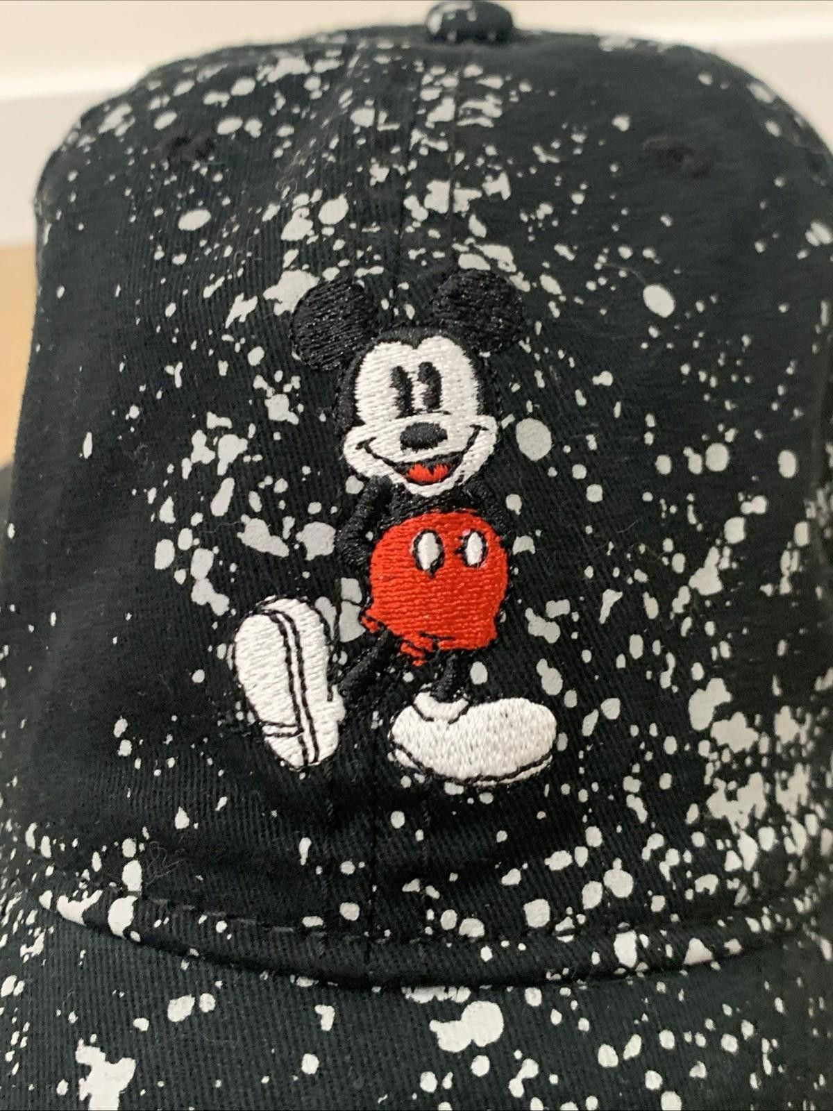 Disney Vintage Disney Mickey Mouse Cap 2010s Paint Splatter Black Size ONE SIZE - 3 Thumbnail