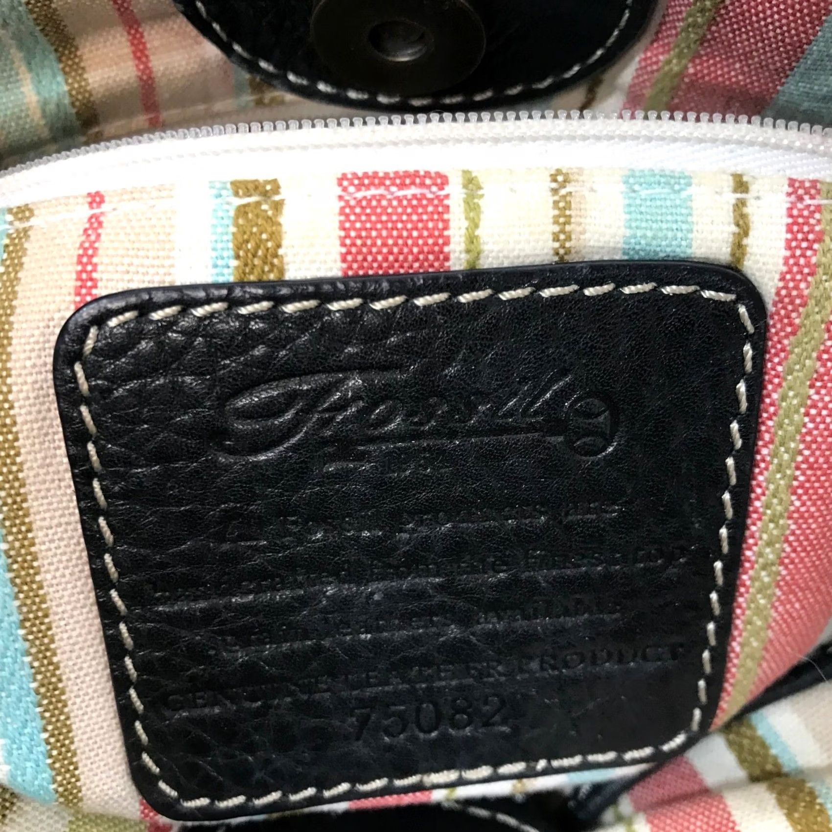 Fossil Fossil Black Woven Whipstitched Pebbled Leather Satchel Handbag Size ONE SIZE - 5 Thumbnail
