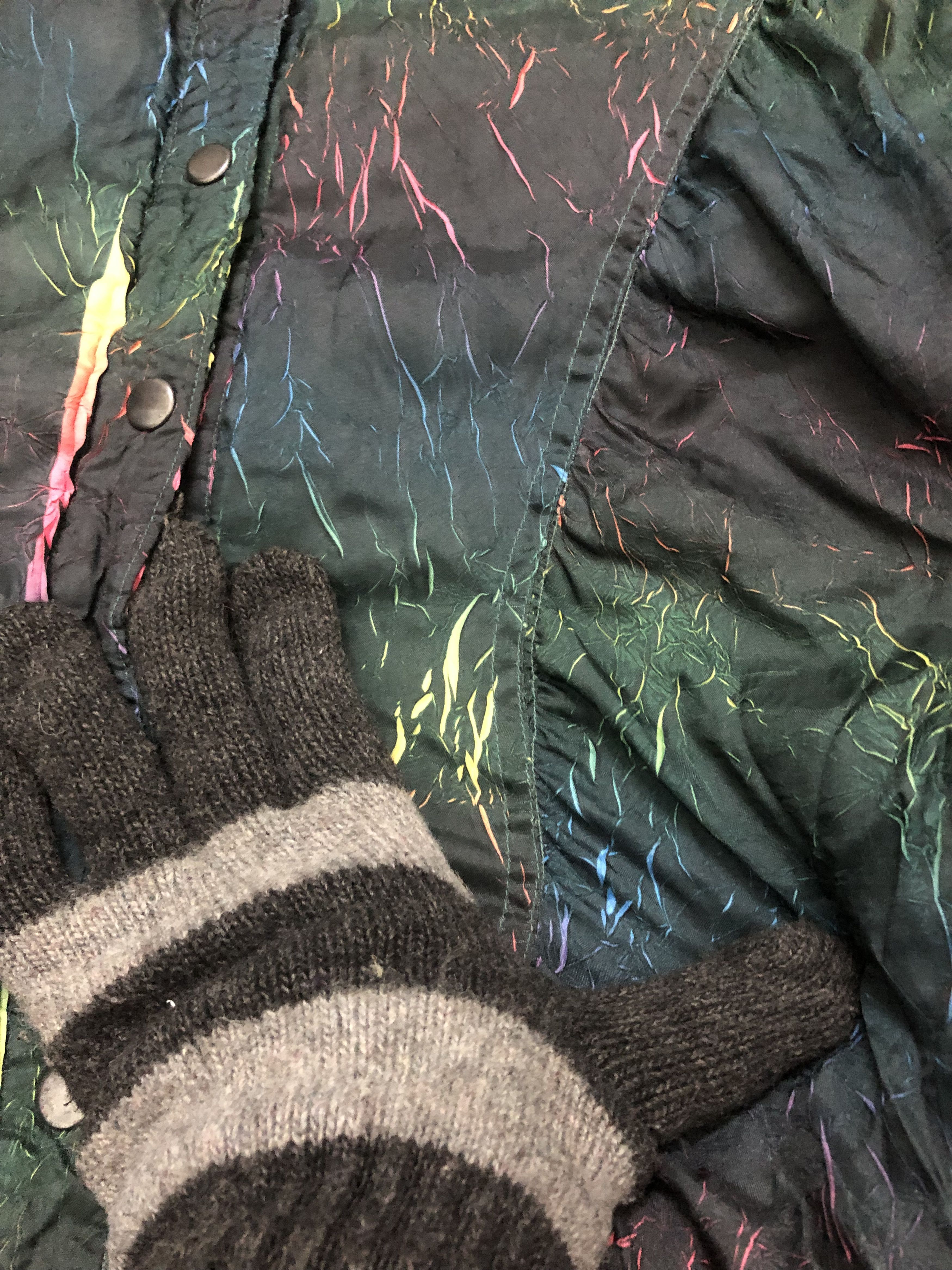 Andreluciano × Designer × Vintage Vintage 90s Andreluciano Black Scratched Design Size L / US 10 / IT 46 - 17 Thumbnail