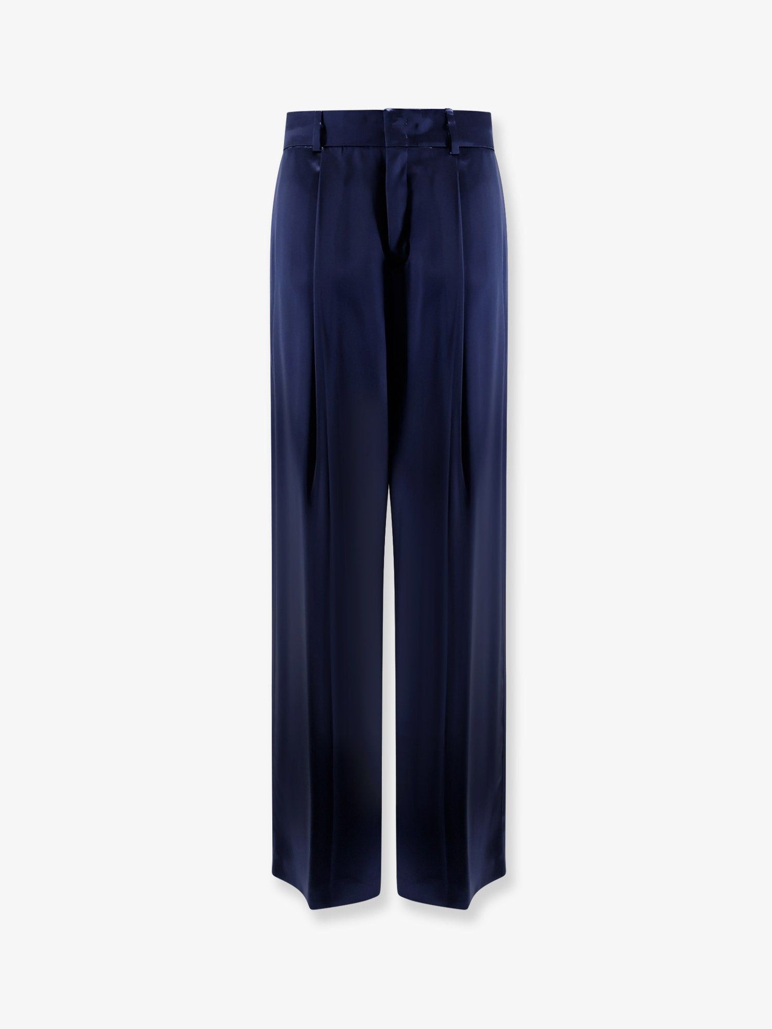 Alberta Ferretti Satin Trousers With Pinces Size 32" / US 10 / IT 46 - 1 Thumbnail