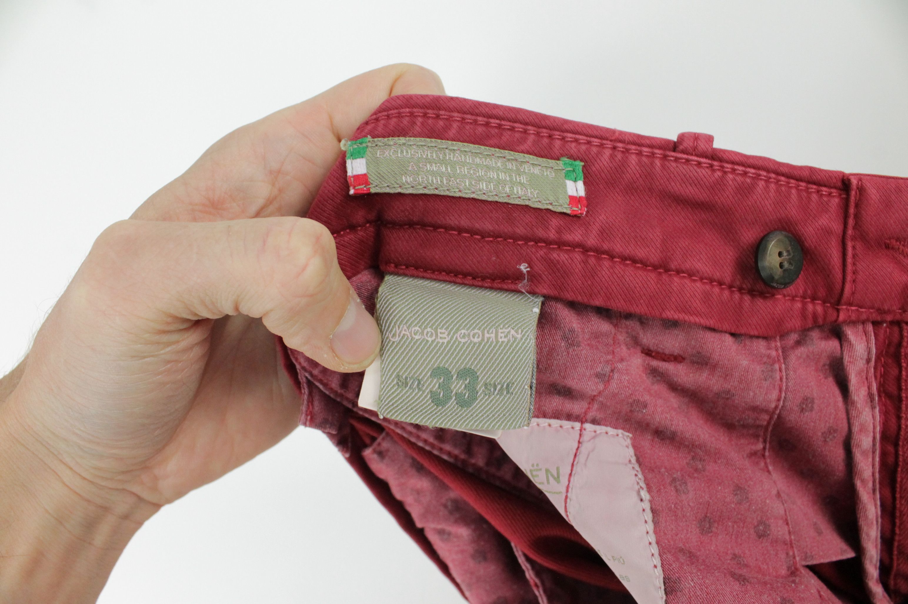 Jacob Cohen Jacob Cohen Bobby Comfort Slim Fit Red Chino Pants Size US 33 - 11 Thumbnail
