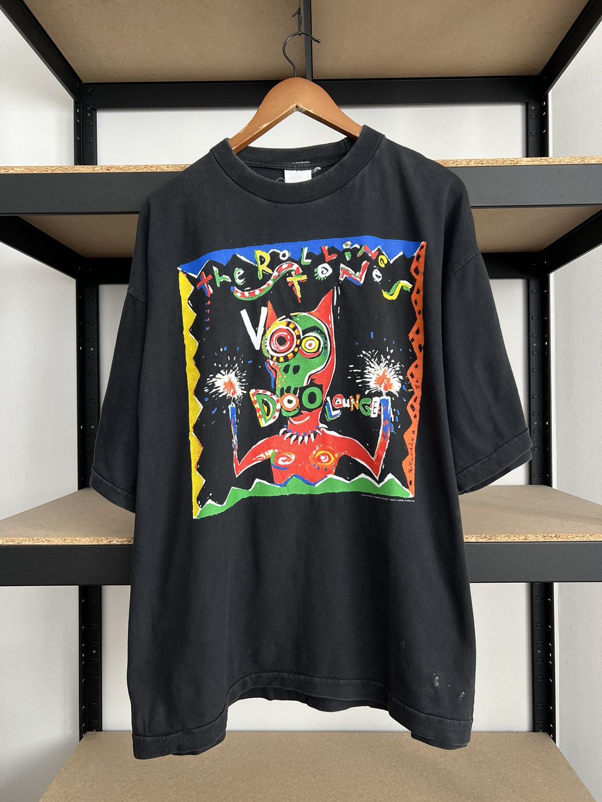 Band Tees Vintage 1995 The Rolling Stones Voodoo Lounge Black T-shirt Size US XL / EU 56 / 4 - 3 Thumbnail