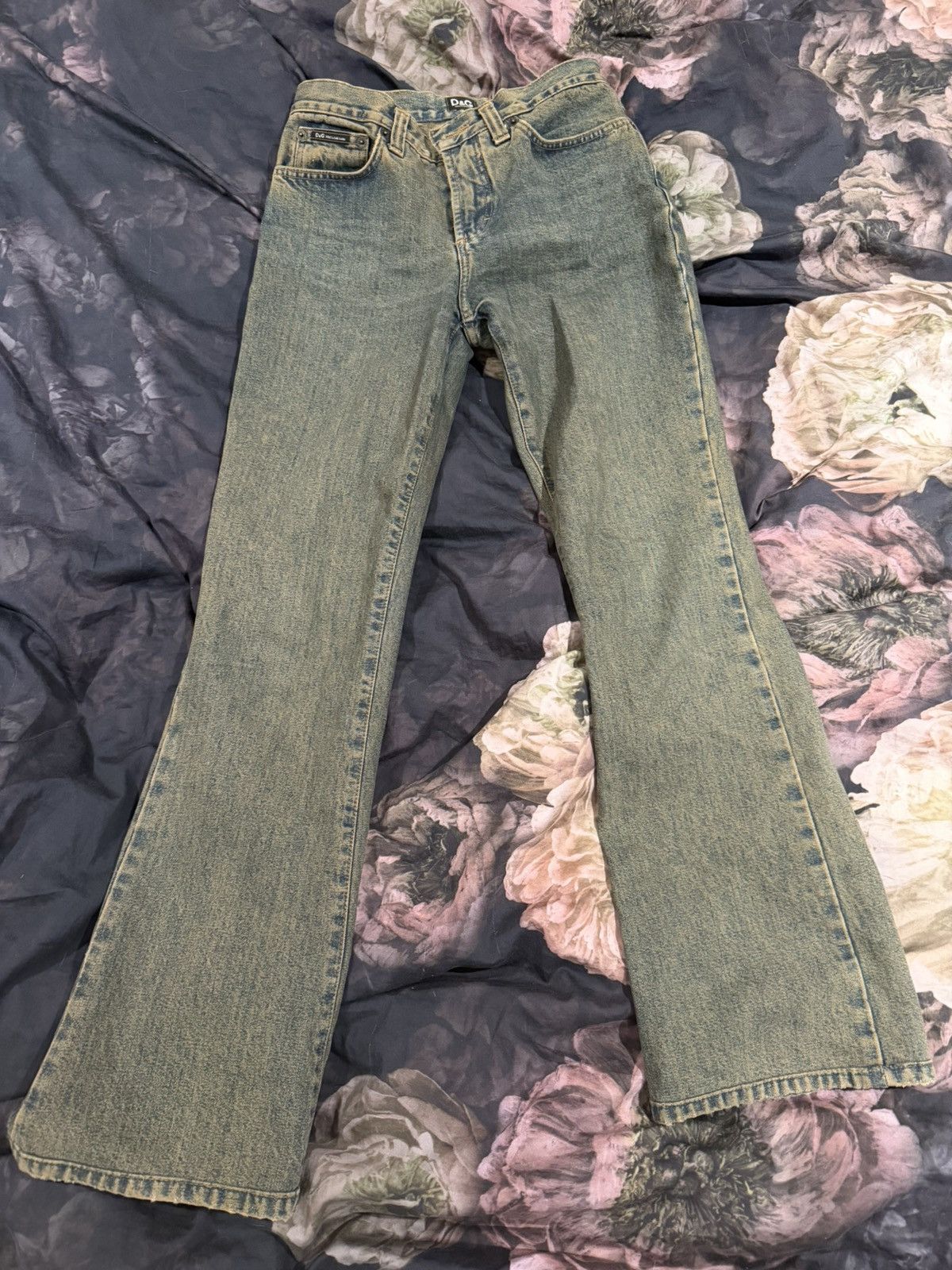 Dolce and Gabbana mudwash waxed denim