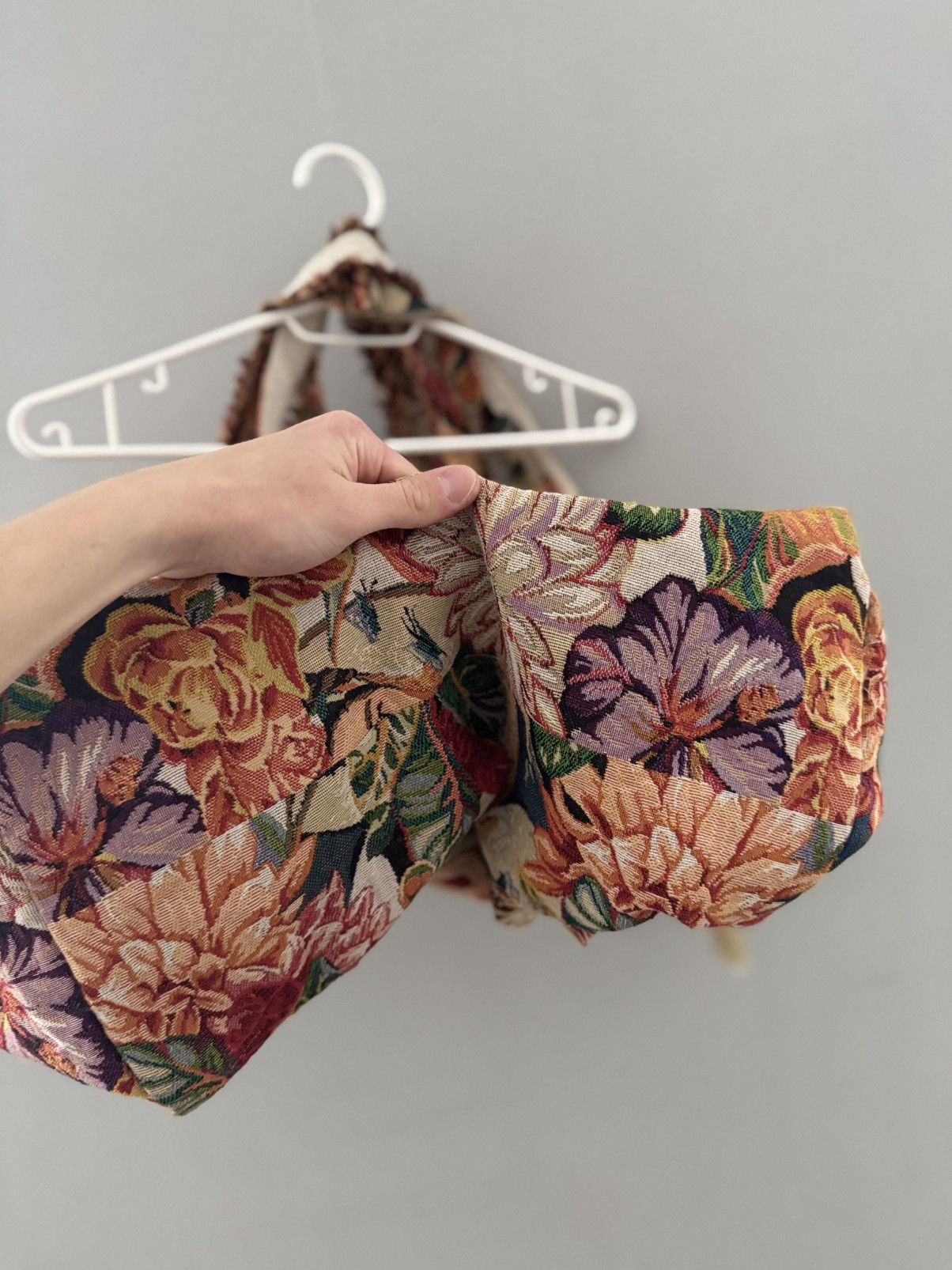 20471120 Very crazy bag Rework Cotton Frida Kahlo Painting Tote Bag Size ONE SIZE - 6 Thumbnail