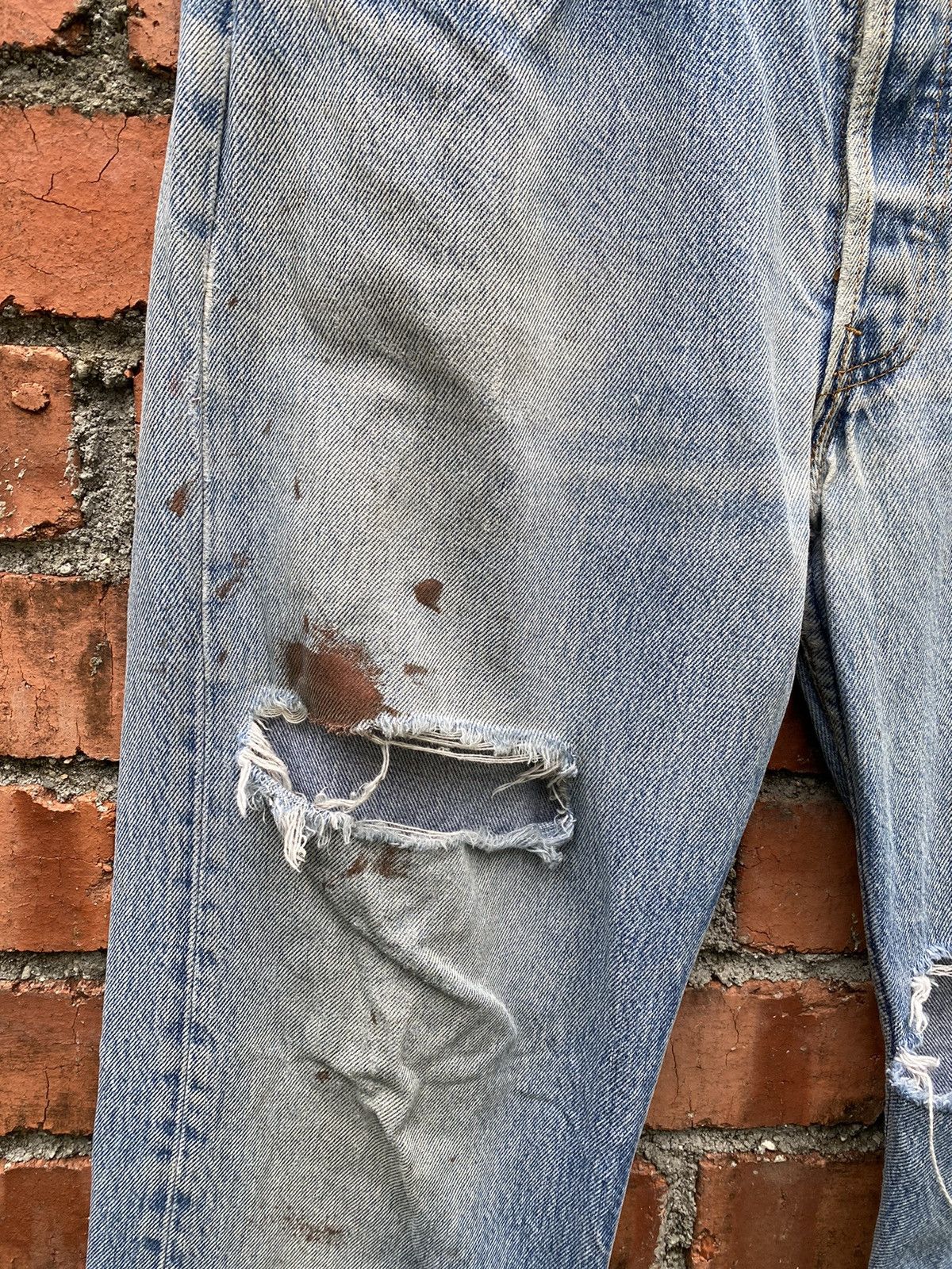 Levi's × Levi's Vintage Clothing × Vintage W33x29 vintage levi's 501 distressed denime made in USA Size US 33 - 5 Thumbnail