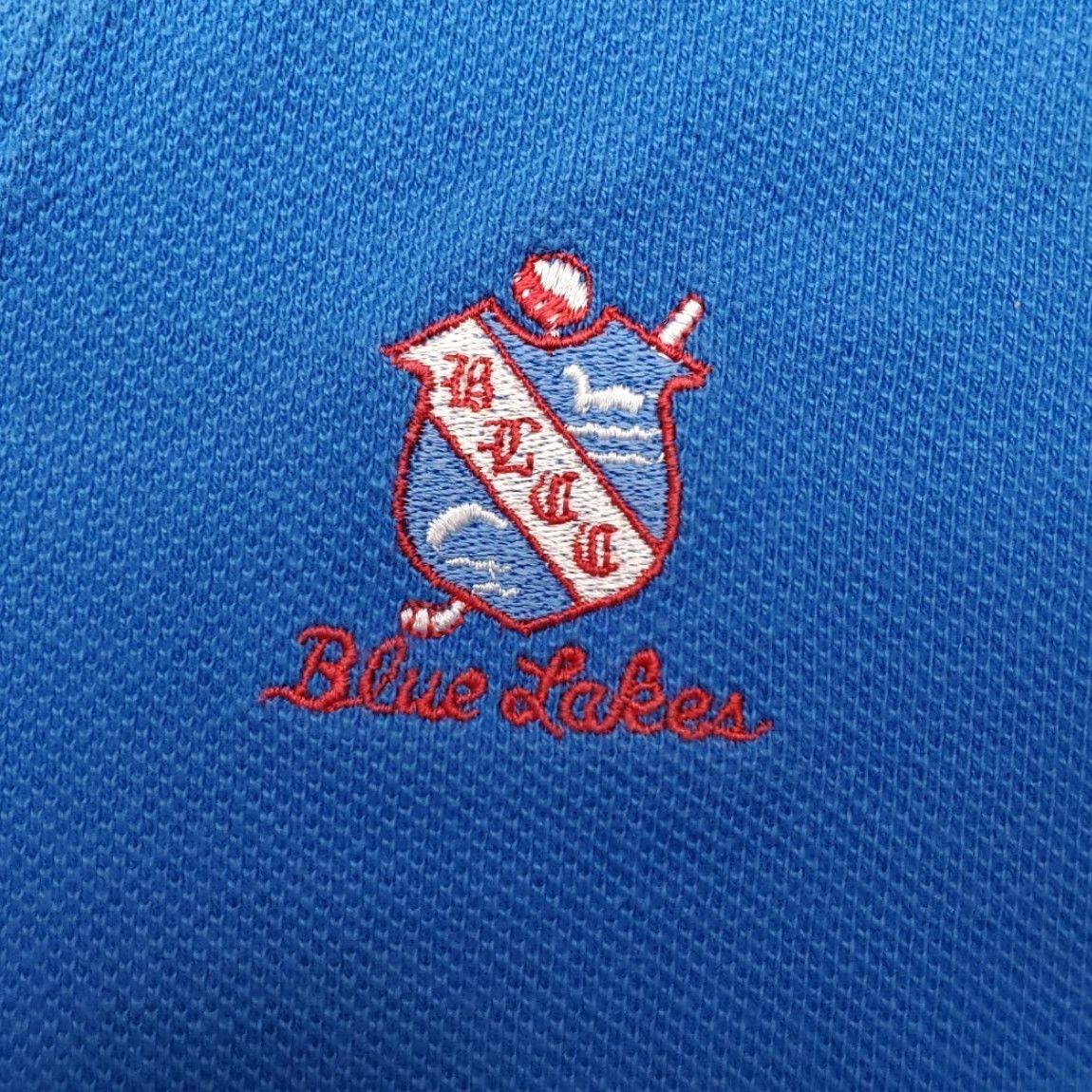 Vintage VINTAGE Cross Creek Golf Sweater Mens L Blue Lakes V-Neck 100% Cotton Pullover Made in USA Size US L / EU 52-54 / 3 - 4 Thumbnail