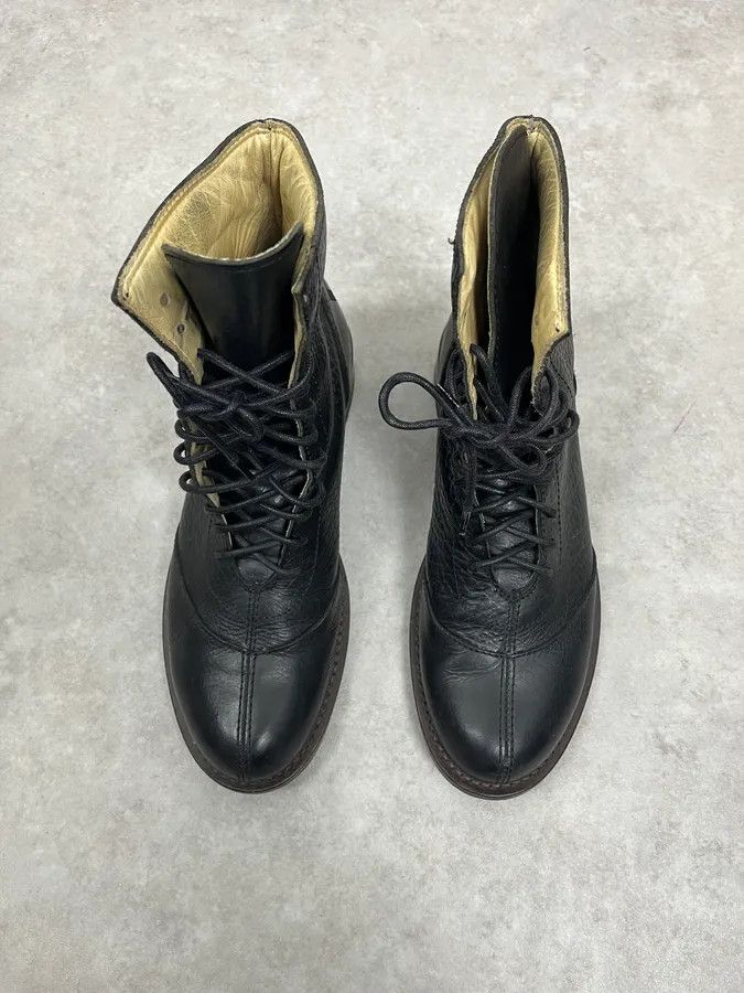 Dolce & Gabbana 1990s Dolce & Gabbana Black Combat Leather Boots Size US 9.5 / EU 42-43 - 2 Thumbnail