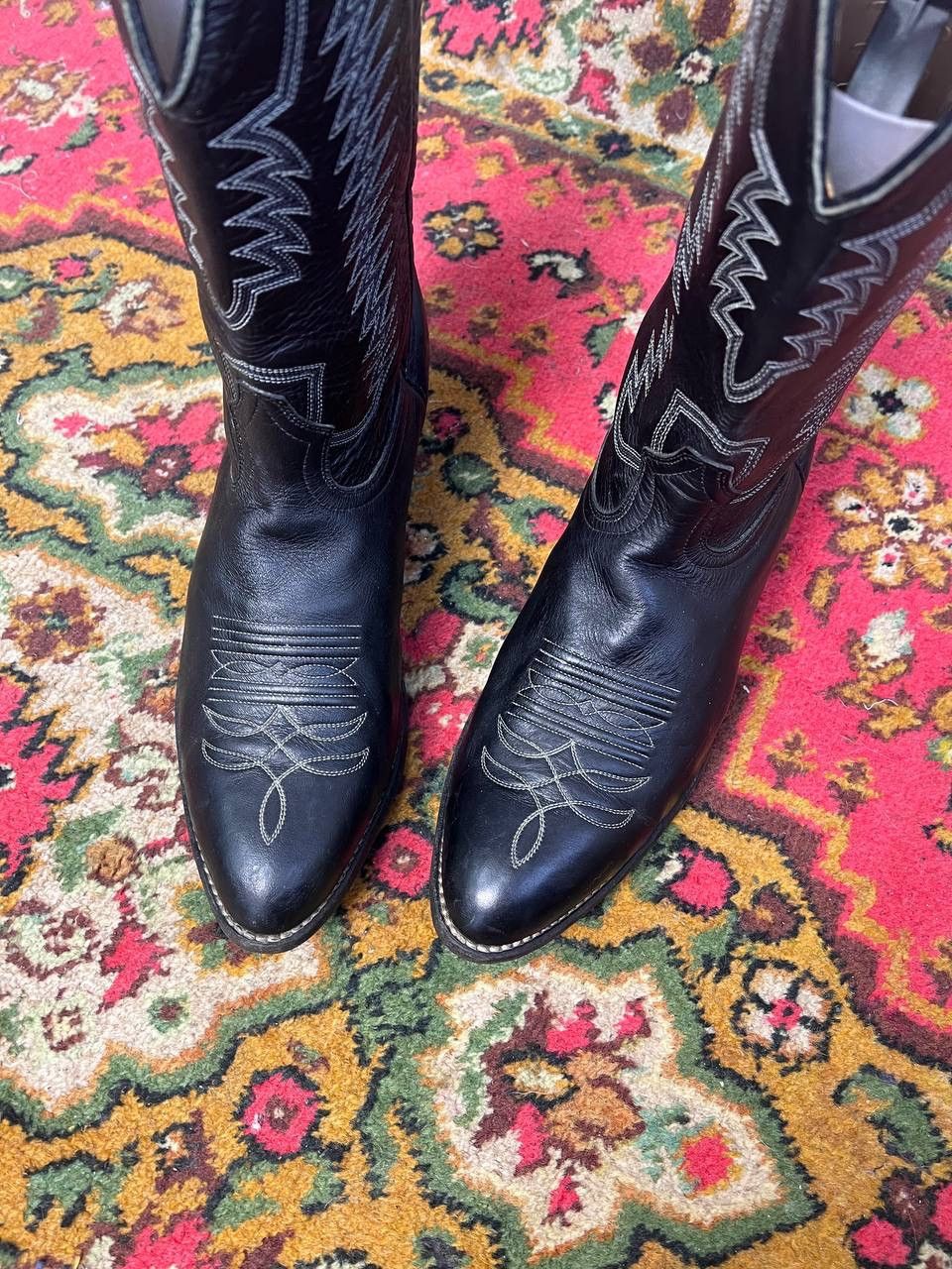 Vintage × Western Rise 90s Vintage Leather Cowboy Boots Western shoes USA Size US 10 / EU 43 - 7 Thumbnail