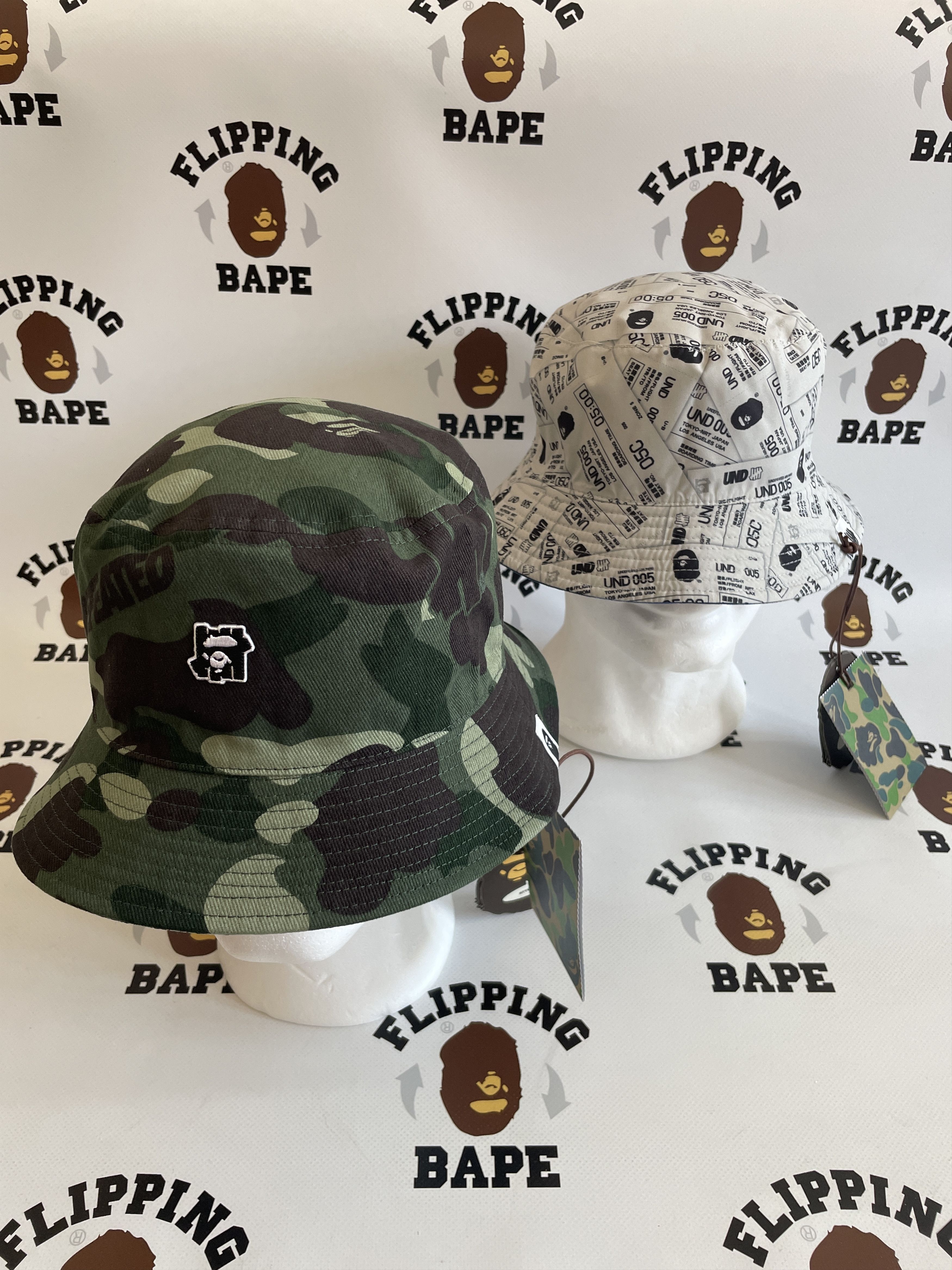 BAPE X UNDFTD BUCKET HAT (REVERSIBLE) M