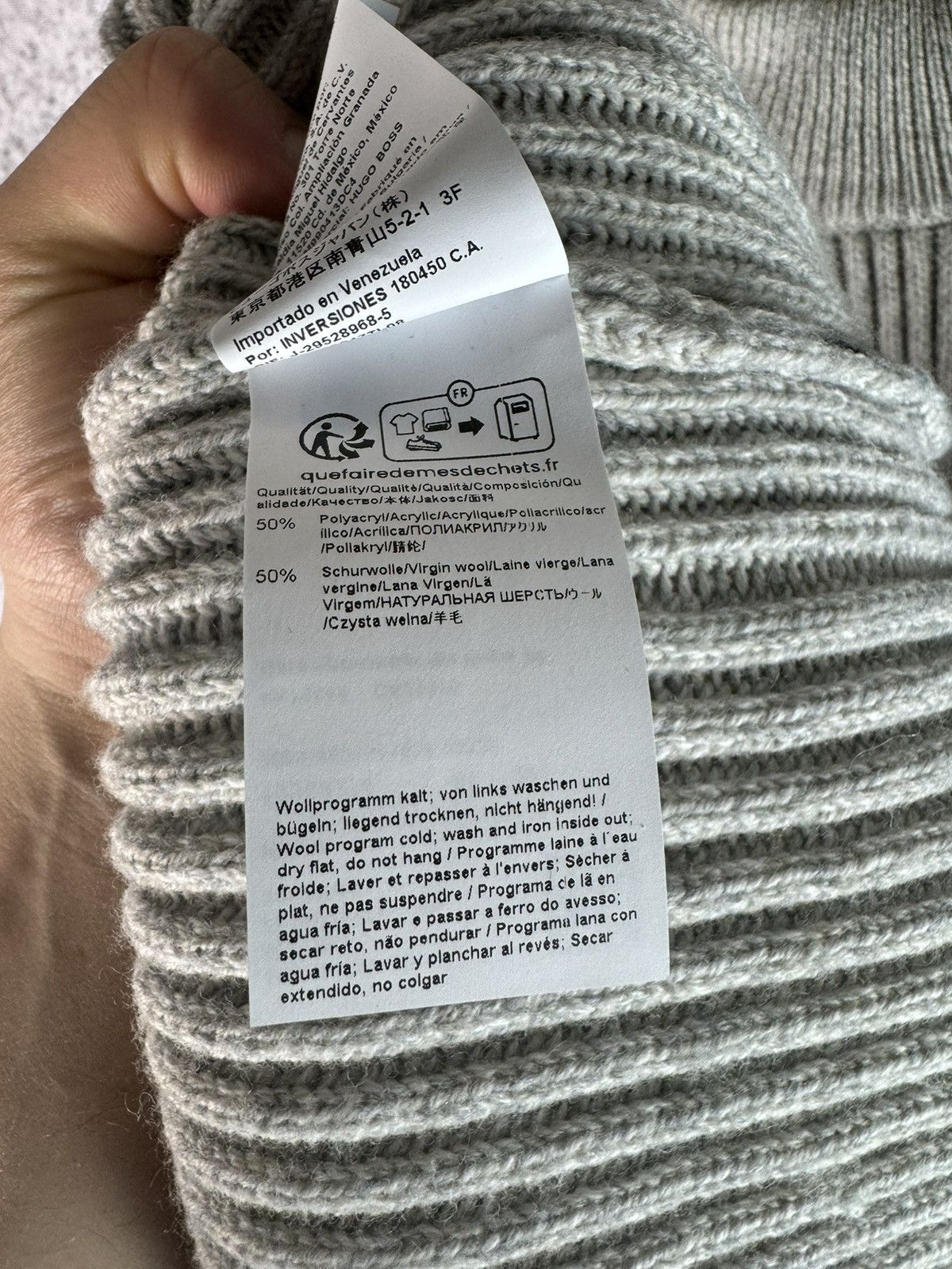 Hugo Boss Hugo Boss Chunky Cable Knit Zip Sweater Size US XL / EU 56 / 4 - 5 Thumbnail