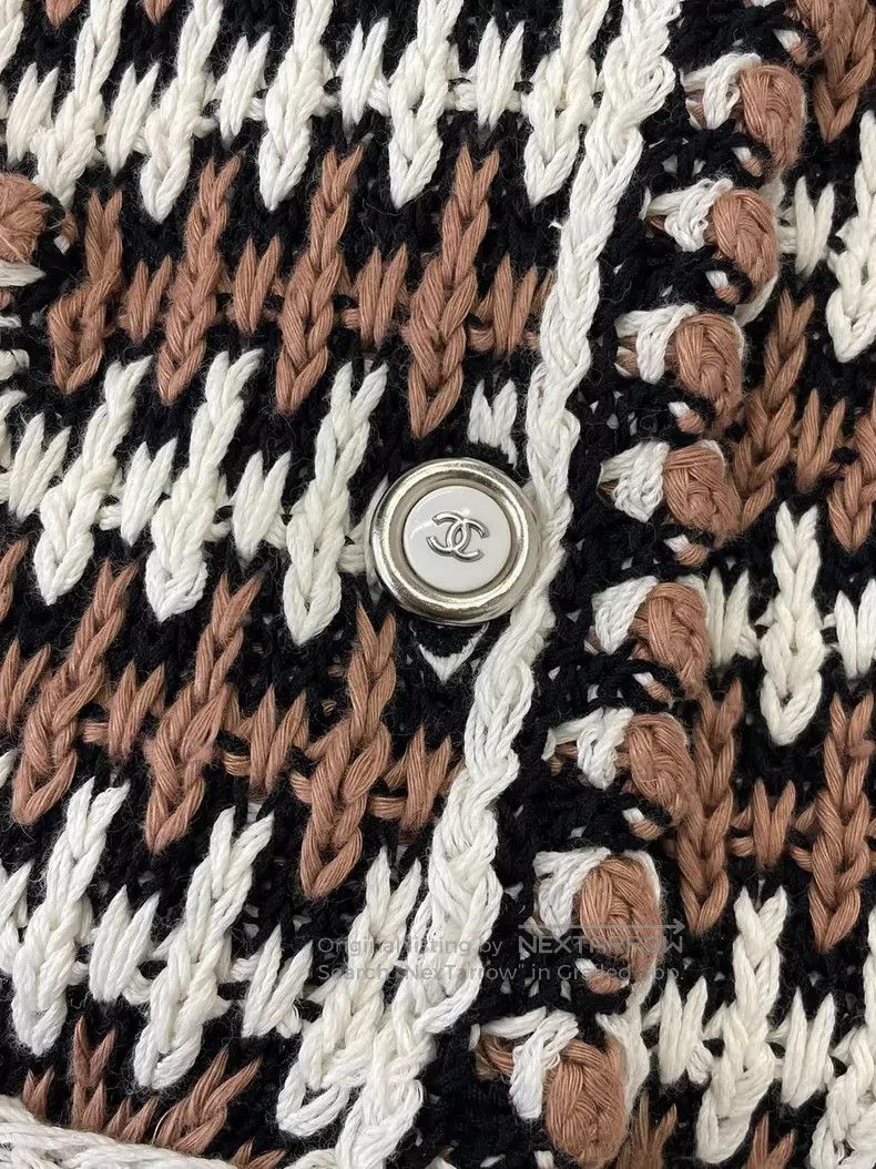 Chanel Chanel Color-matched striped woven jacket Size XXS / US 00 / IT 34 - 2 Thumbnail