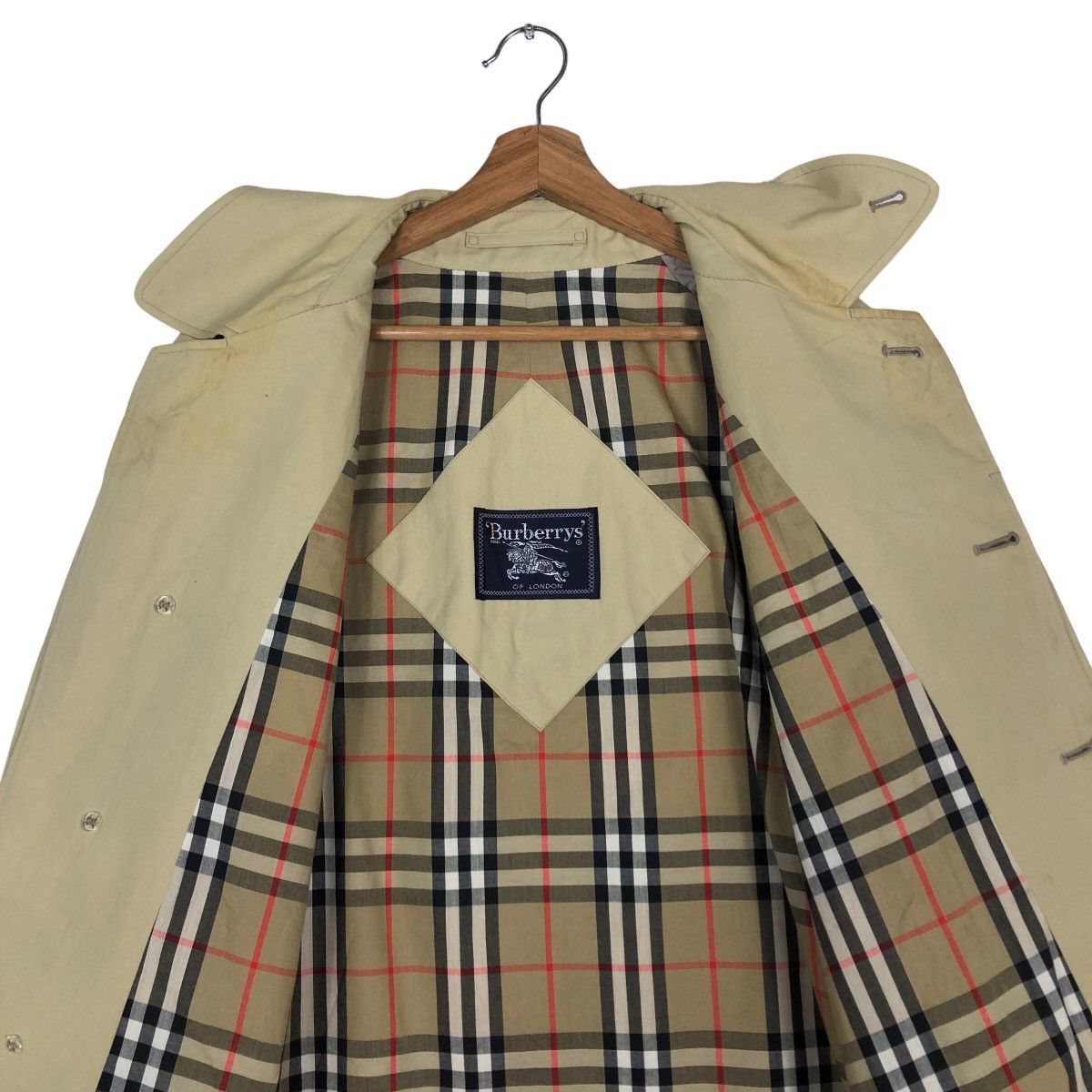 Burberry 🔥Vintage Burberrys of London Long Jacket Nova Check Blanket Size US M / EU 48-50 / 2 - 15 Thumbnail