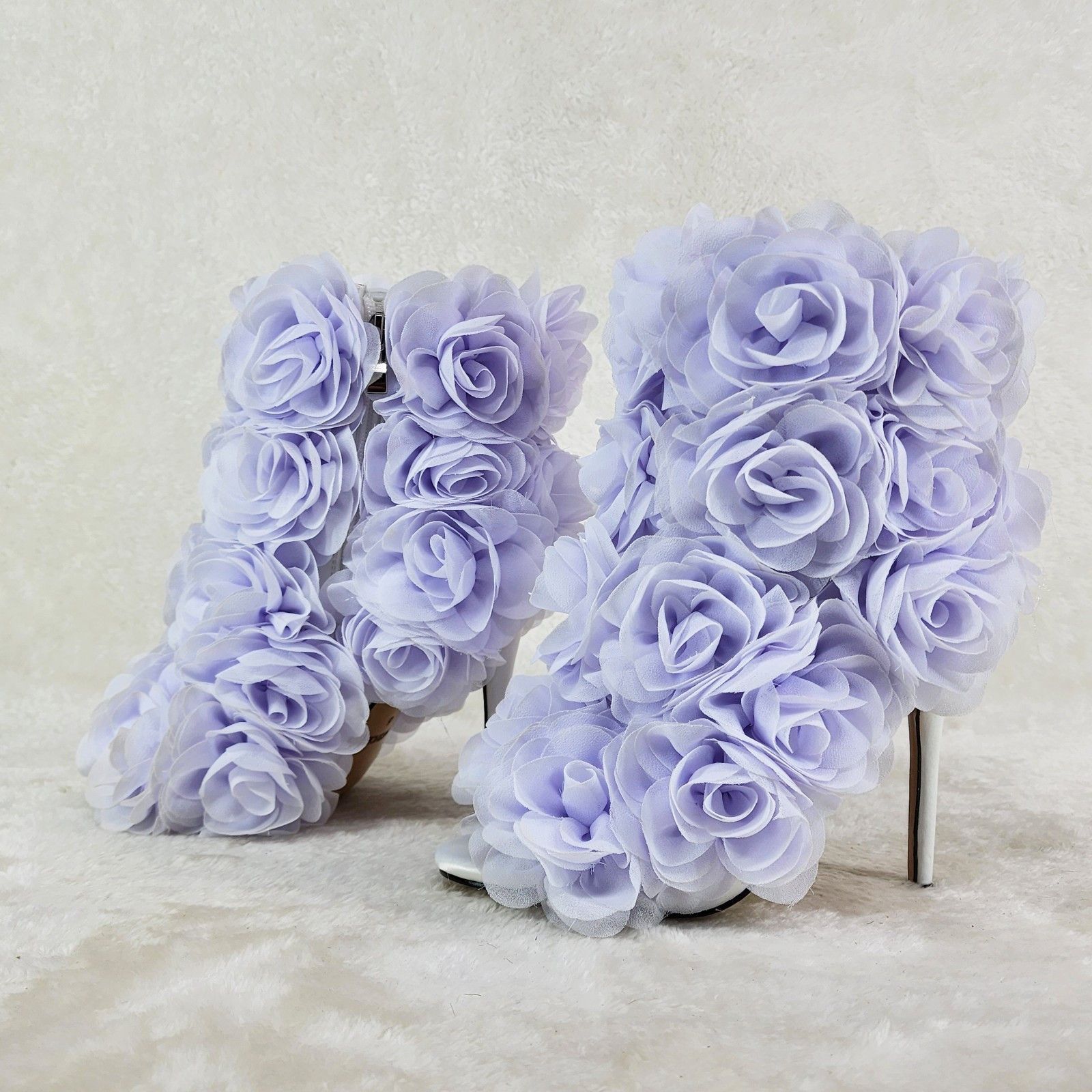 Other Beauty 3D Flowers Floral High Heel Elegant Xoanna Ankle Boo Size US 6 / IT 36 - 1 Thumbnail