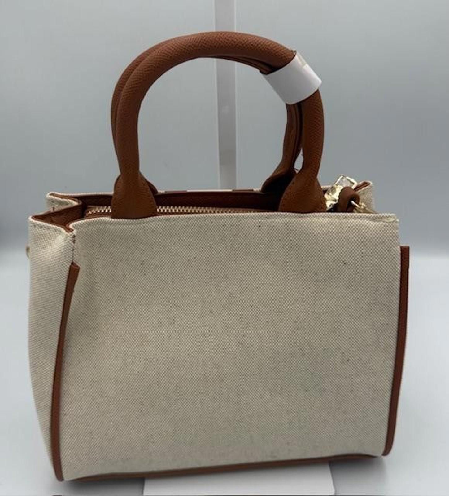 United Colors Of Benetton NWT Bebe Paisley Mini Canvas hand bag - Caramel color Size ONE SIZE - 2 Thumbnail