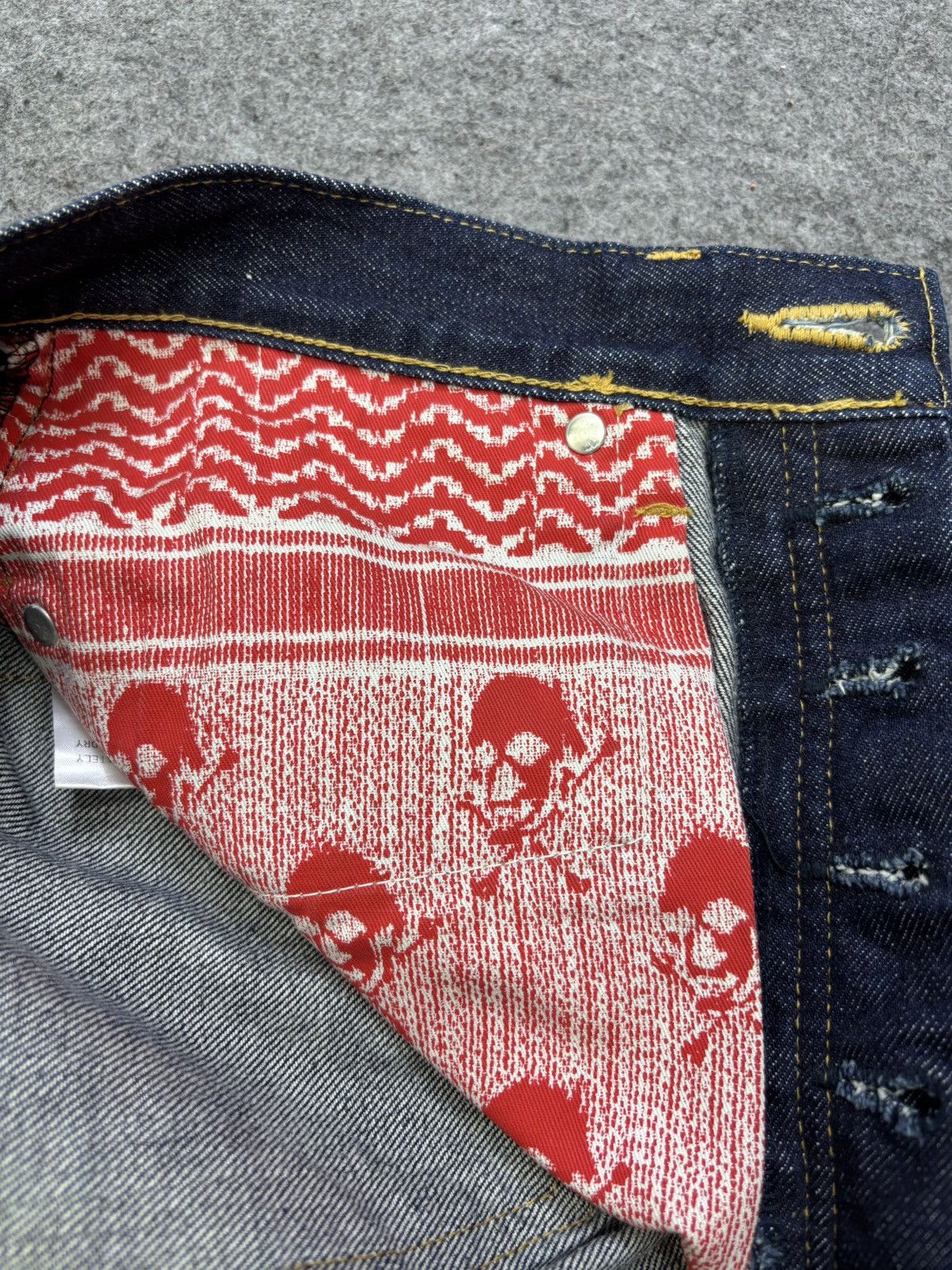 Japanese Brand 💥VERY RARE💥Lowrider Japan Selvedge Zipper Denim F698 Size US 31 - 12 Thumbnail