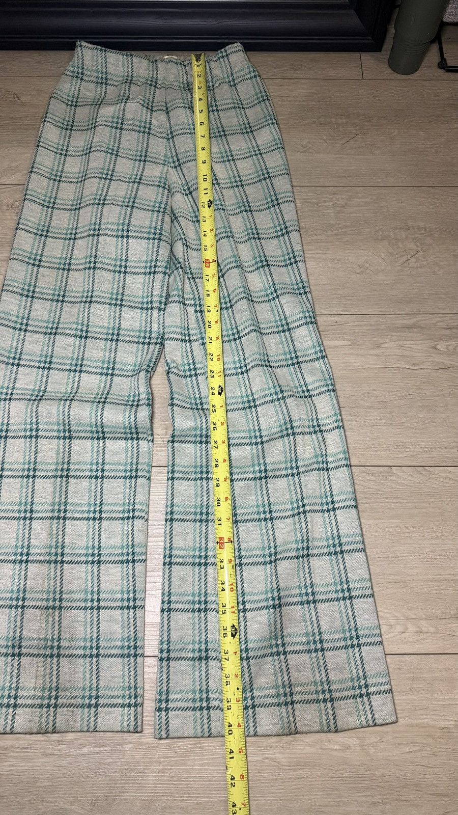 Other Vintage 1980s Women’s High Waisted Plaid Wide Legged Trouser Size 26" / US 2 / IT 38 - 7 Thumbnail