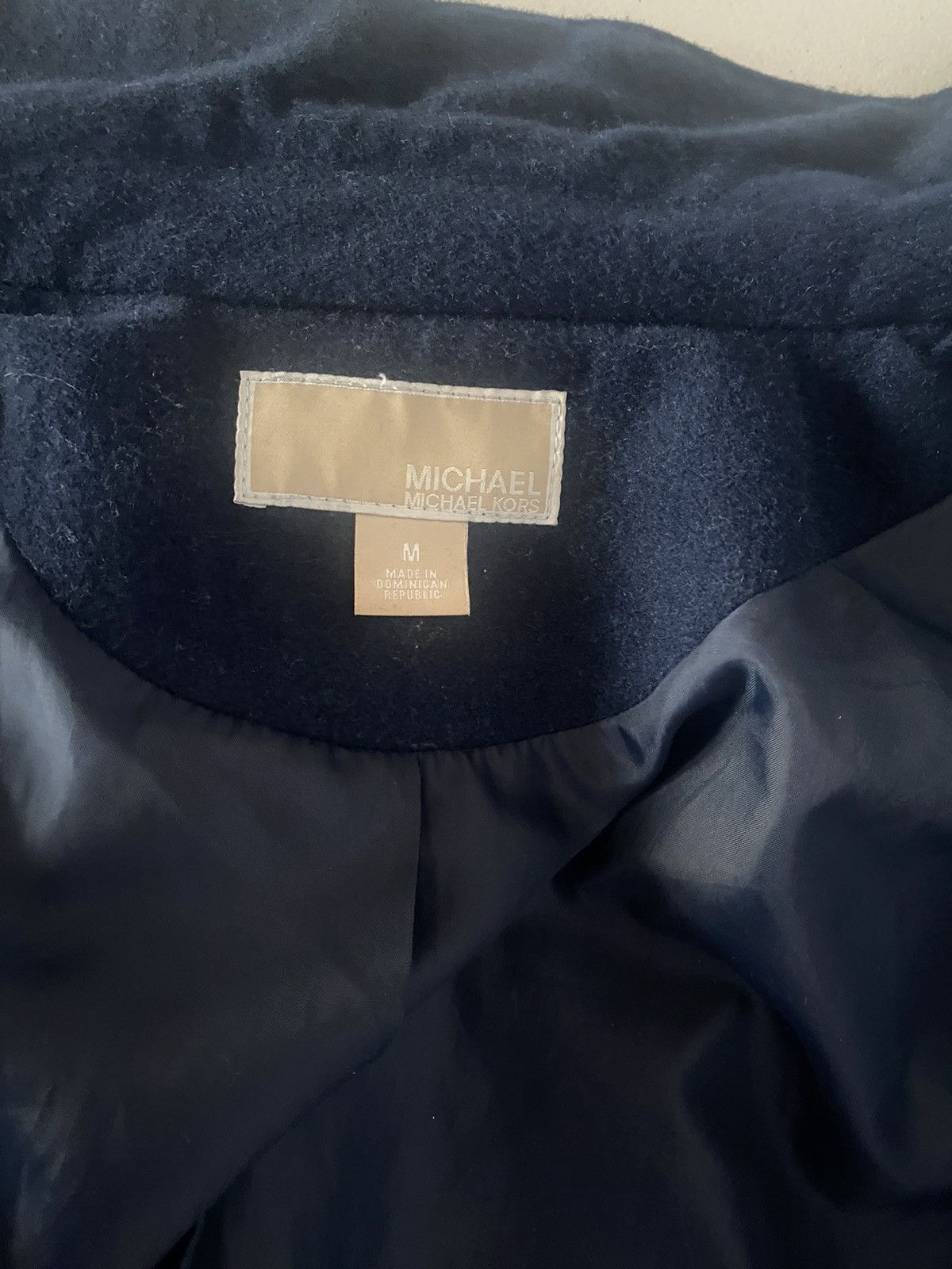 Michael Kors Michael Kors Women's Navy Blue Wool Blend Coat w/Hood Medium Size M / US 6-8 / IT 42-44 - 6 Thumbnail