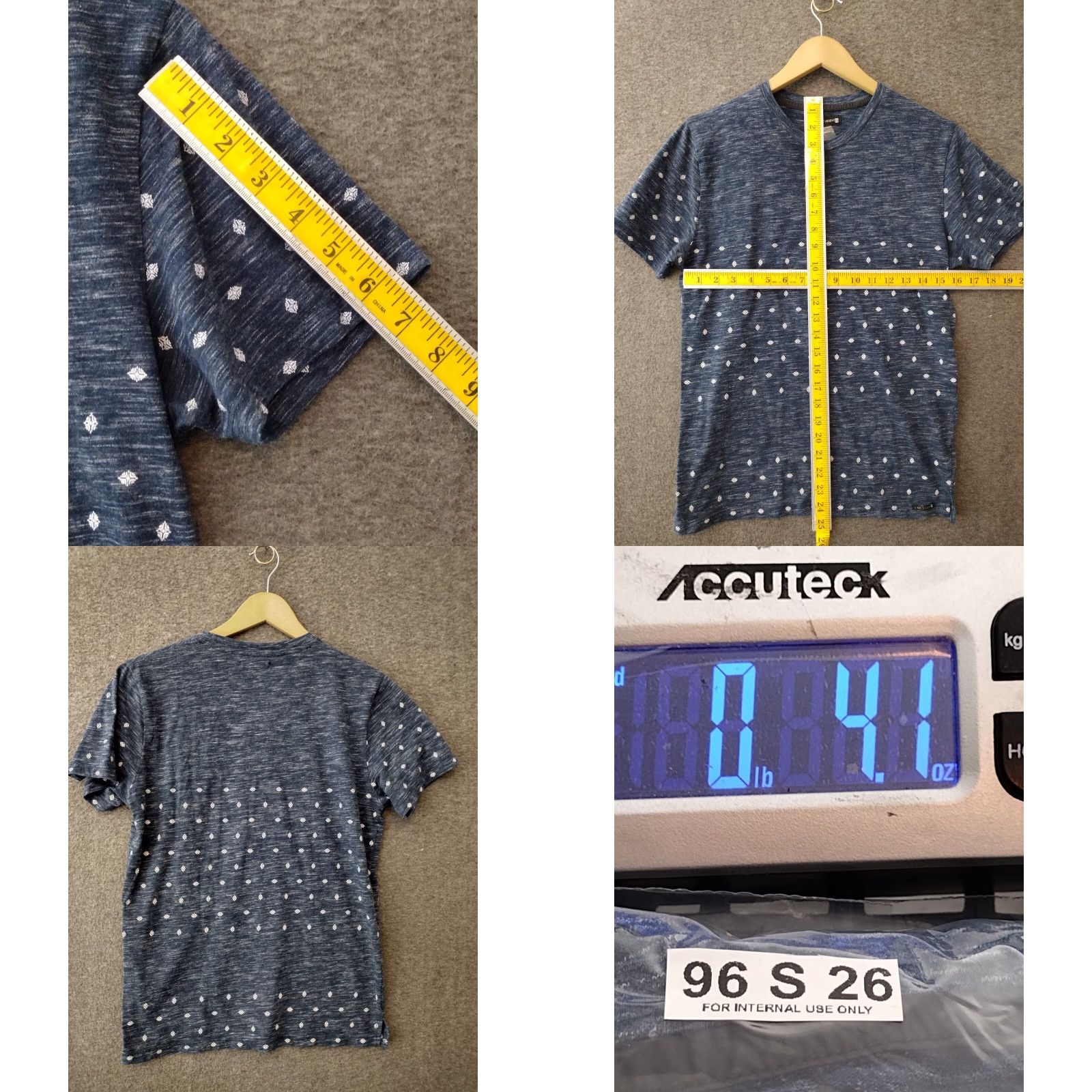 Vintage OCEAN CURRENT Ocean Current Shirt Men's S Heather Blue White Diamond Dotted Short Sleeve Shirt S Blue Dot Pattern Mens T-Shirt Ocean Current Shirt Size US S / EU 44-46 / 1 - 8 Thumbnail