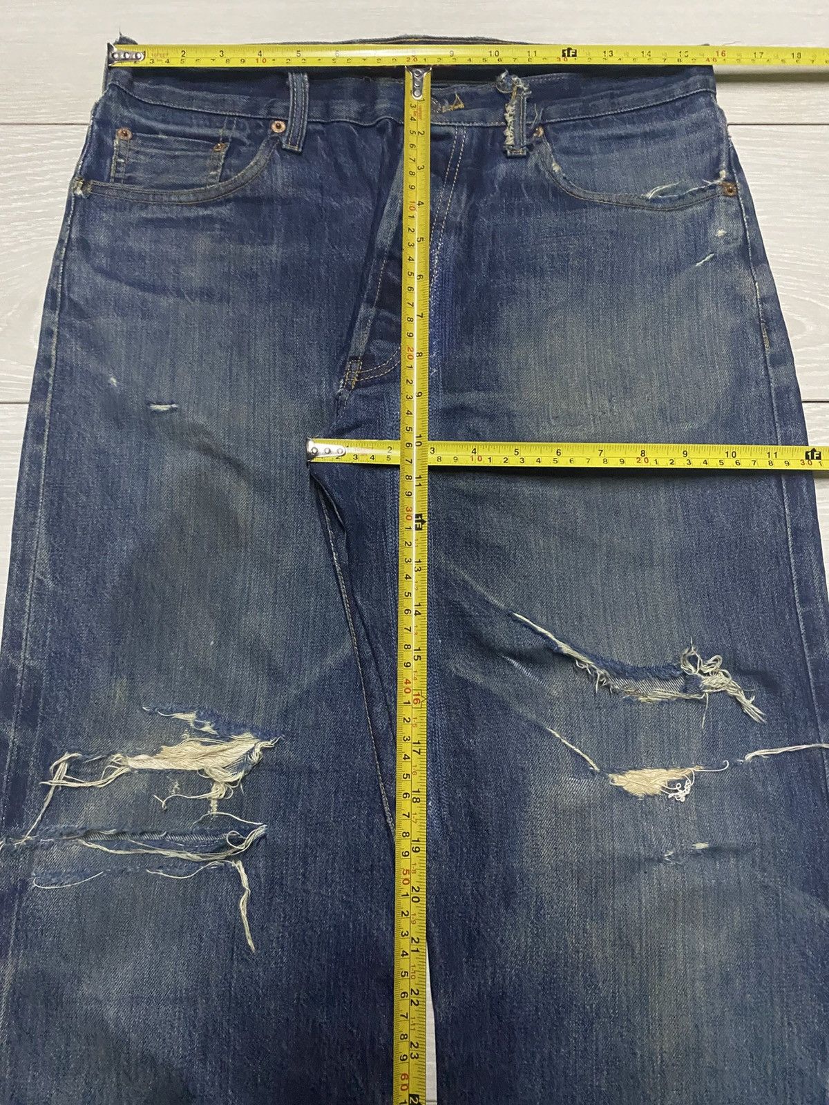 Supreme Vintage Supreme Denim Selvedge Baggy Heavy Repair Jeans Size US 33 - 20 Thumbnail