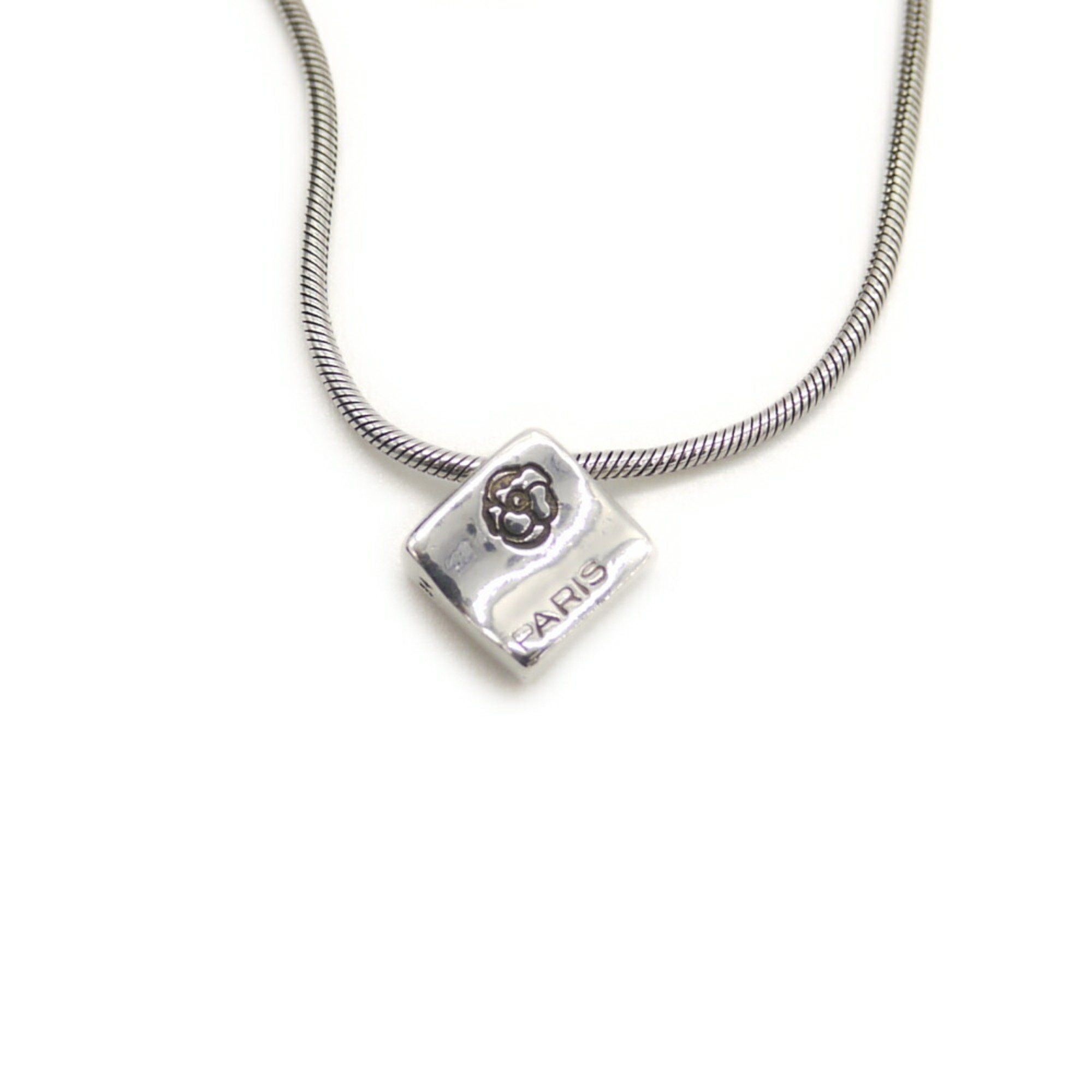Chanel CHANEL Camellia pendant necklace silver 925 Size ONE SIZE - 1 Thumbnail