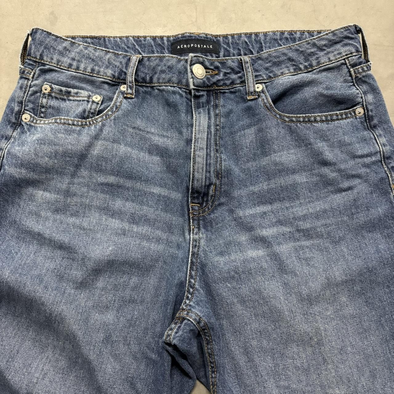 Aeropostale Crazy Vintage Y2K/2000s Super Baggy Wide Leg Medium Wash Denim Jeans! Size US 34 / EU 50 - 4 Thumbnail