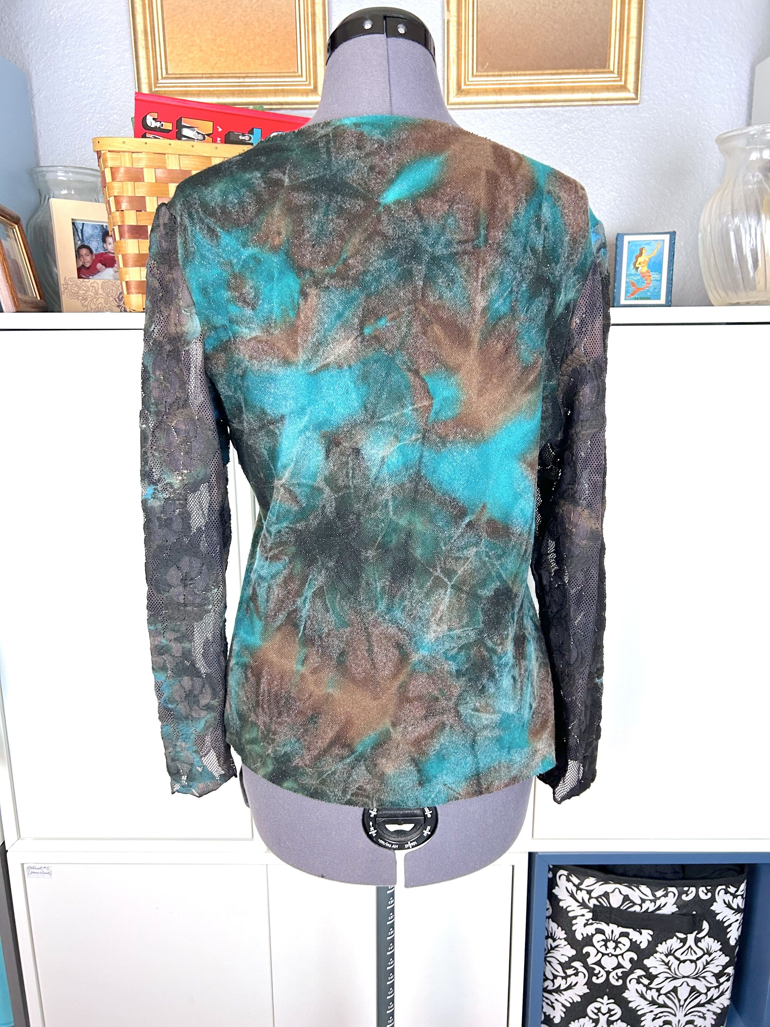Bloomingdale's Alberto Makali Mixed Media Knit Top Size M / US 6-8 / IT 42-44 - 4 Thumbnail