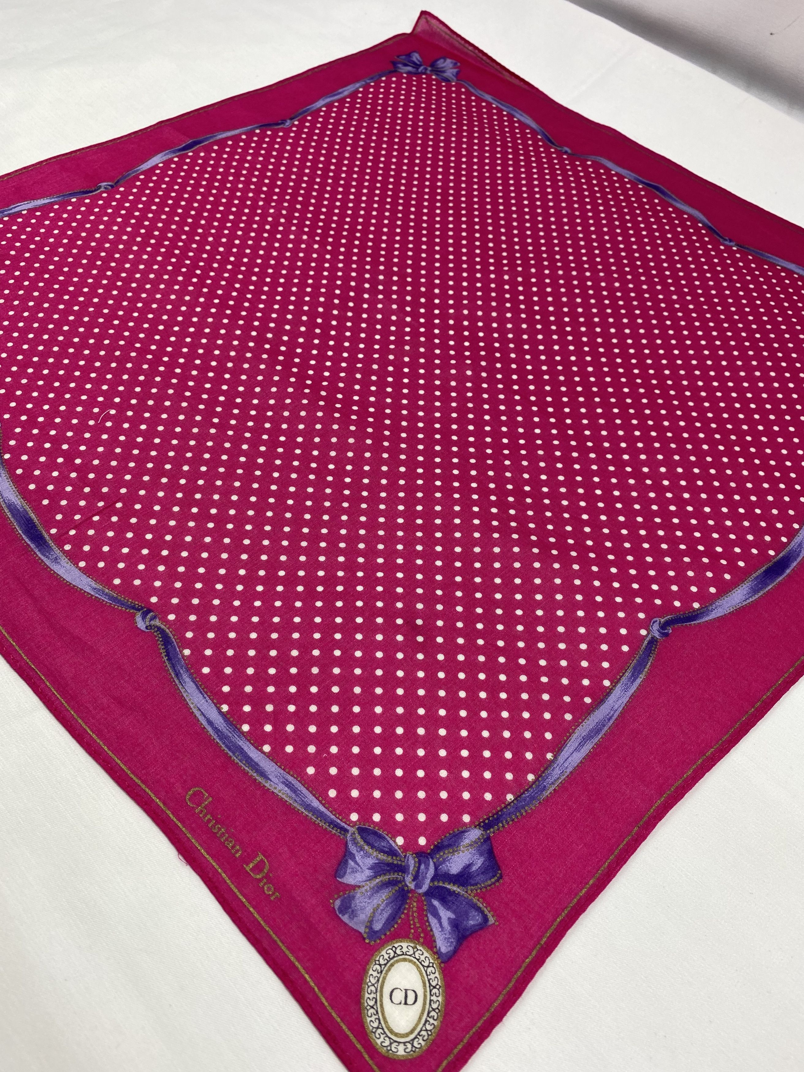 Vintage Christian Dior Handkerchief / Bandana / Neckerchief Size ONE SIZE - 4 Thumbnail