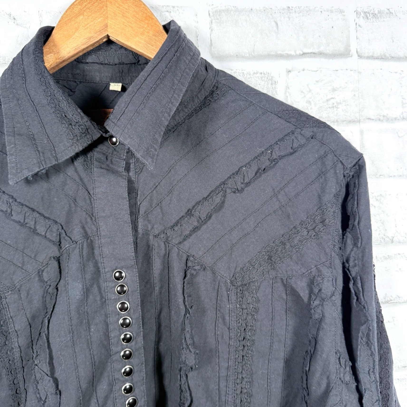 Scully Scully Shirt Western Black Womens XL Snap Button Down Size XL / US 12-14 / IT 48-50 - 2 Thumbnail