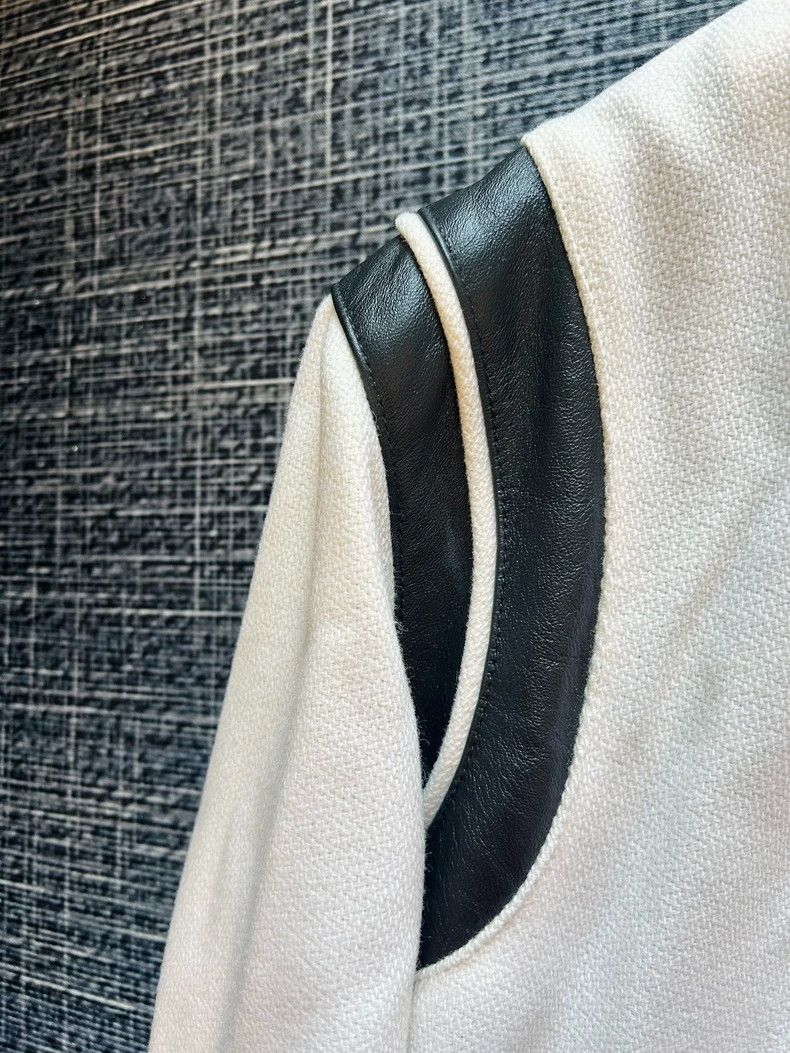 Yves Saint Laurent saint Laurent22fw genuine white wool patchwork leather Tedd Size US M / EU 48-50 / 2 - 3 Thumbnail