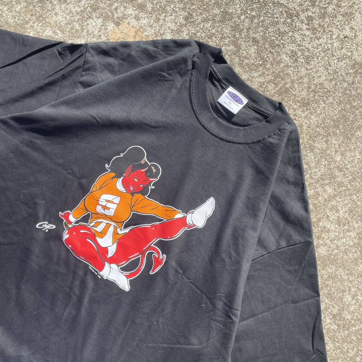 Vintage Vintage 1998 Coop Poster Pop Cheer Leader Devil Girl T