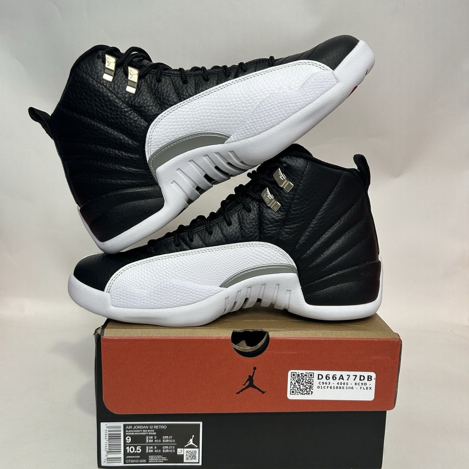 Jordan Brand Nike Air Jordan 12 Retro OG “Playoff/Black White” CT8013-006 Size US 9 / EU 42 - 3 Thumbnail
