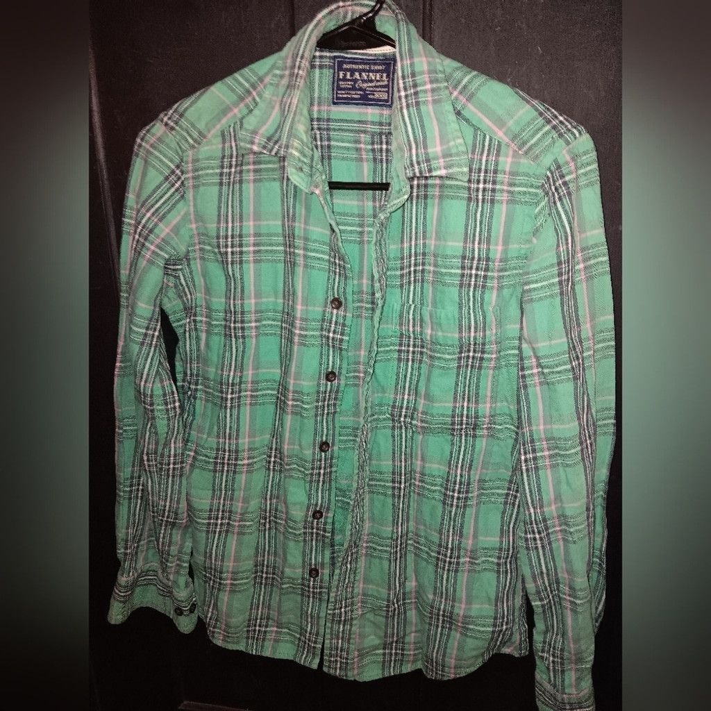 Quiksilver Flannel, womens flannel, green/pink,XXS, Size XXS / US 00 / IT 34 - 1 Thumbnail