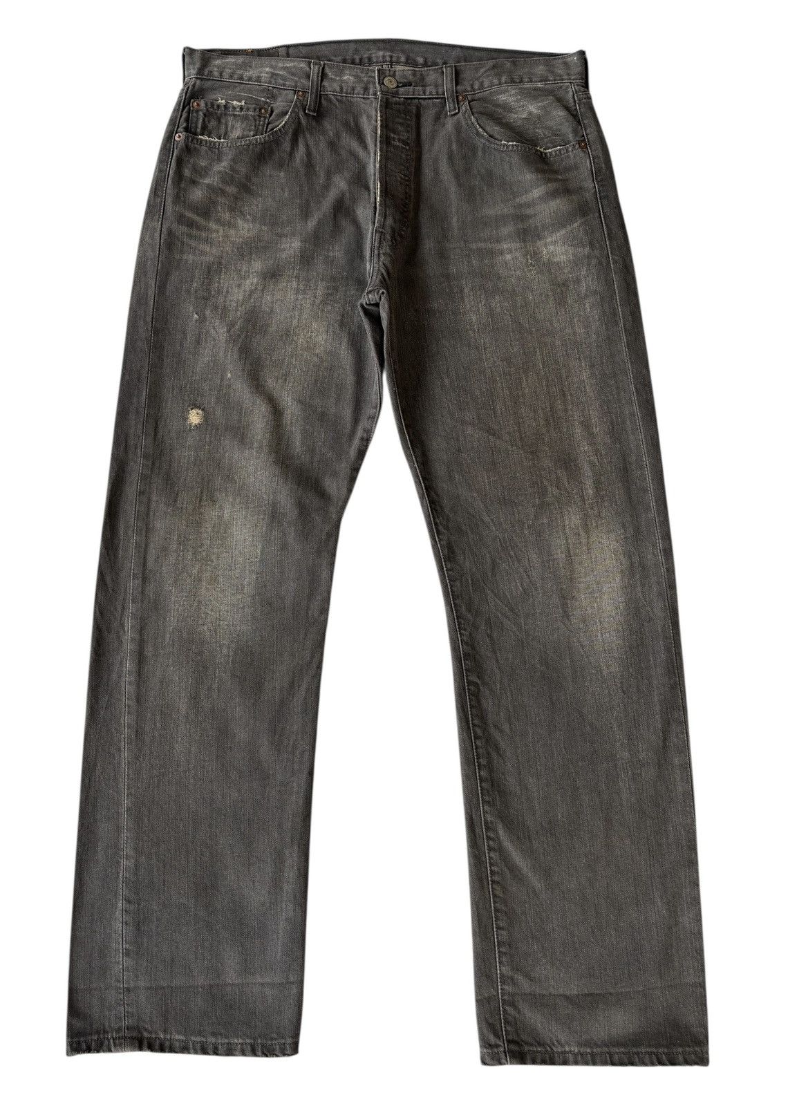 Levi's Vintage Clothing VINTAGE LEVIS 501 BLACK BAGGY DISTRESSED DENIMS Size US 36 / EU 52 - 1 Thumbnail