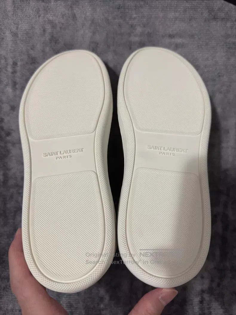 Saint Laurent Paris Saint Laurent Paris Cowhide Pure White High-top Adjustable Size US 7 / EU 40 - 6 Thumbnail