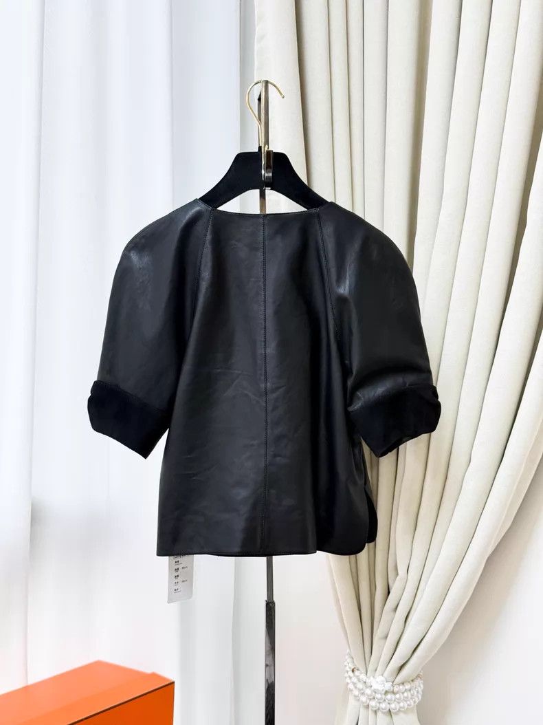 Chanel Chanel Lambskin short-sleeved bow leather jacket Size XS / US 0-2 / IT 36-38 - 3 Thumbnail