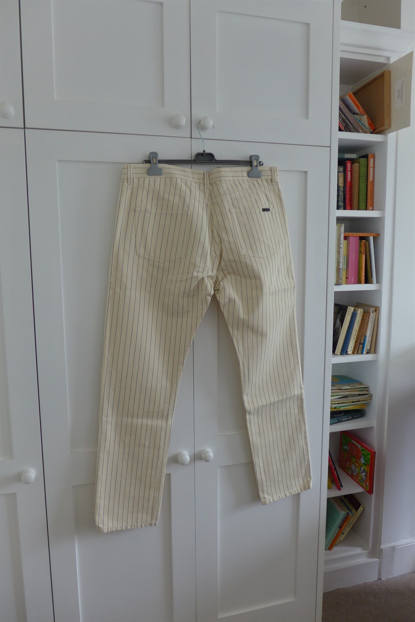 Saint Laurent Paris Saint Laurent D31 Jeans - Ecru Striped Denim Size US 32 / EU 48 - 7 Thumbnail