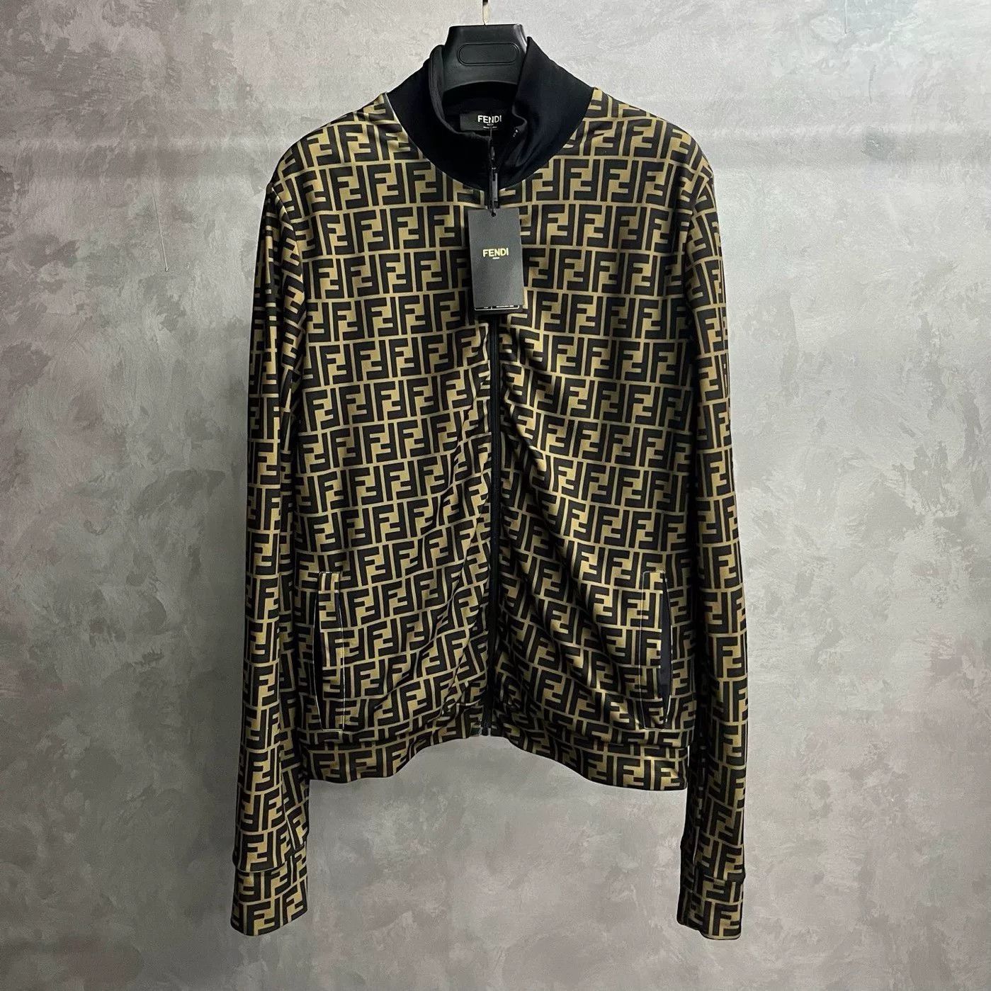 Fendi Fendi Brown FF Print Zip Jacket Size US XL / EU 56 / 4 - 1 Thumbnail