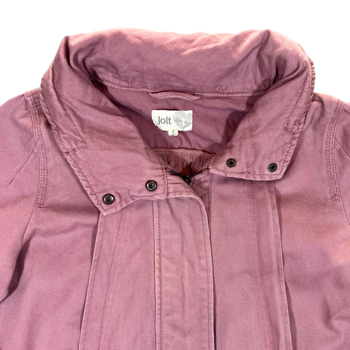 Pinko JOLT Dusty Pink Classic Cotton Hooded Parka Jacket Women's Small Shirt Jackets Womens Parka Hooded Cotton Blend Pink Small Size S / US 4 / IT 40 - 3 Thumbnail