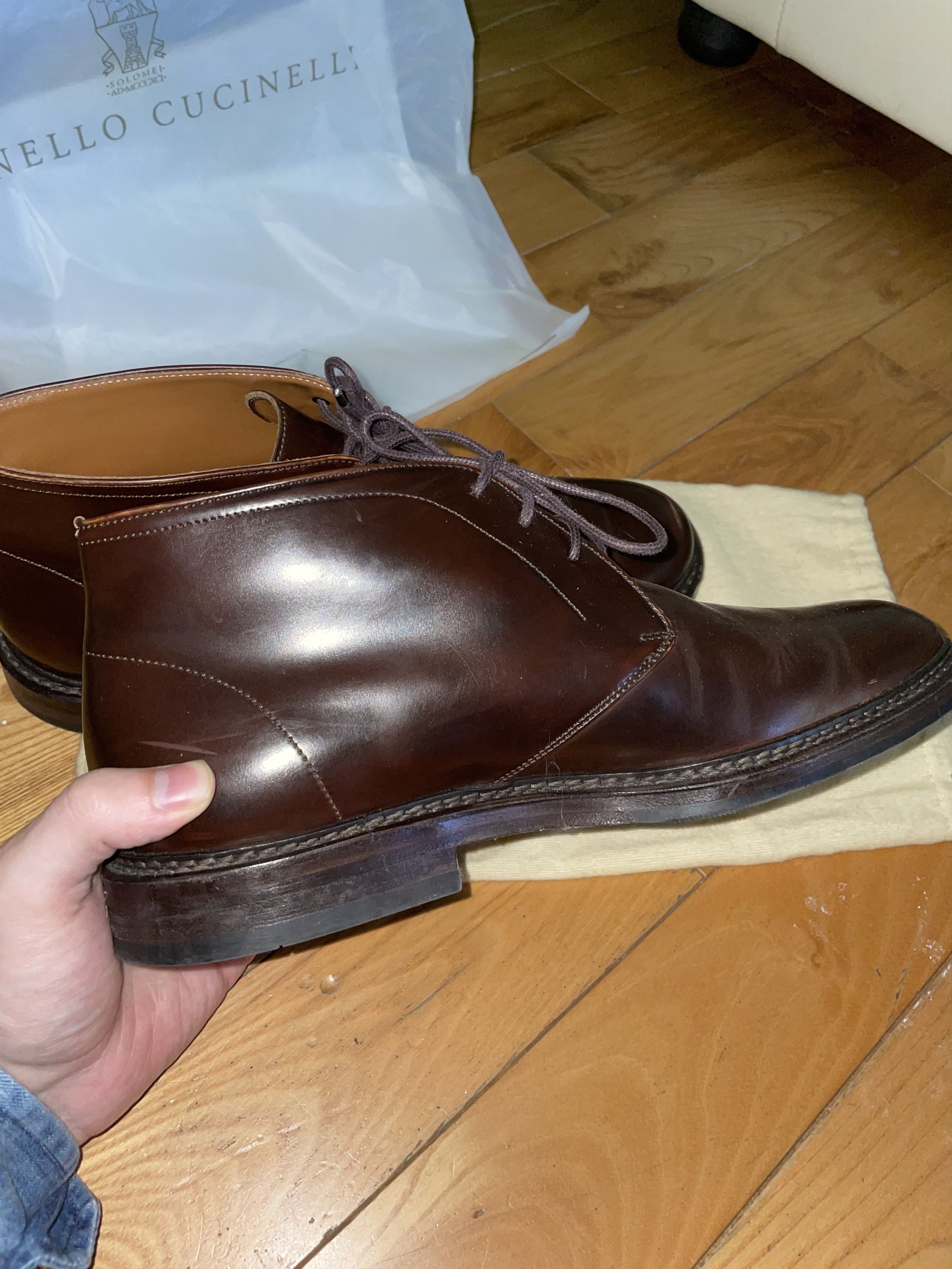 Brunello Cucinelli Brunello Cucinelli Shell cordovan Chukka boots Size US 8.5 / EU 41-42 - 10 Thumbnail