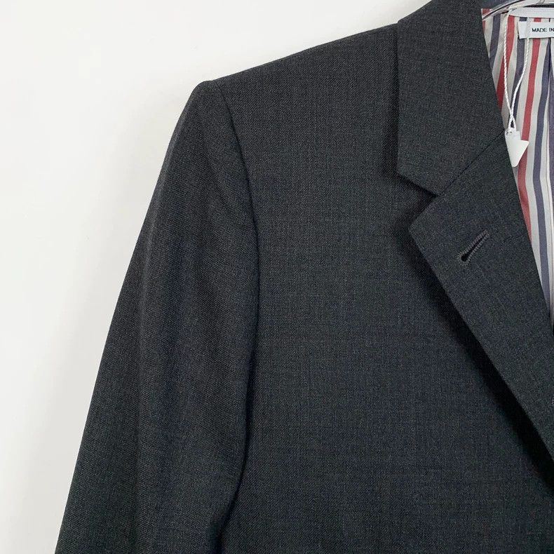 Thom Browne Thom Browne Dark grey woolen lapel suit jacket Size 38S - 3 Thumbnail