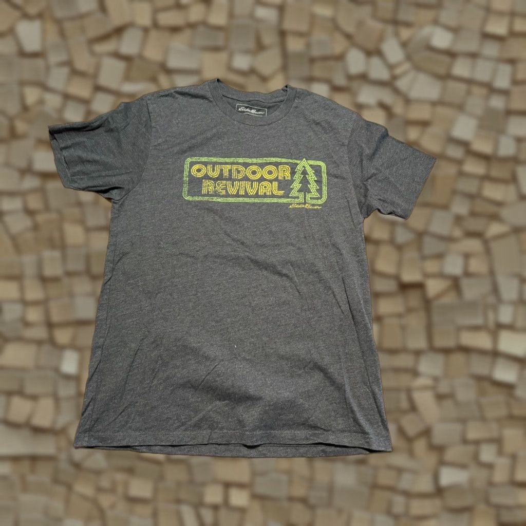 Eddie Bauer VINTAGE Eddie Bauer Shirt Men Small Gray Green Yellow "Outdoor Revival" Graphic Size US S / EU 44-46 / 1 - 1 Thumbnail